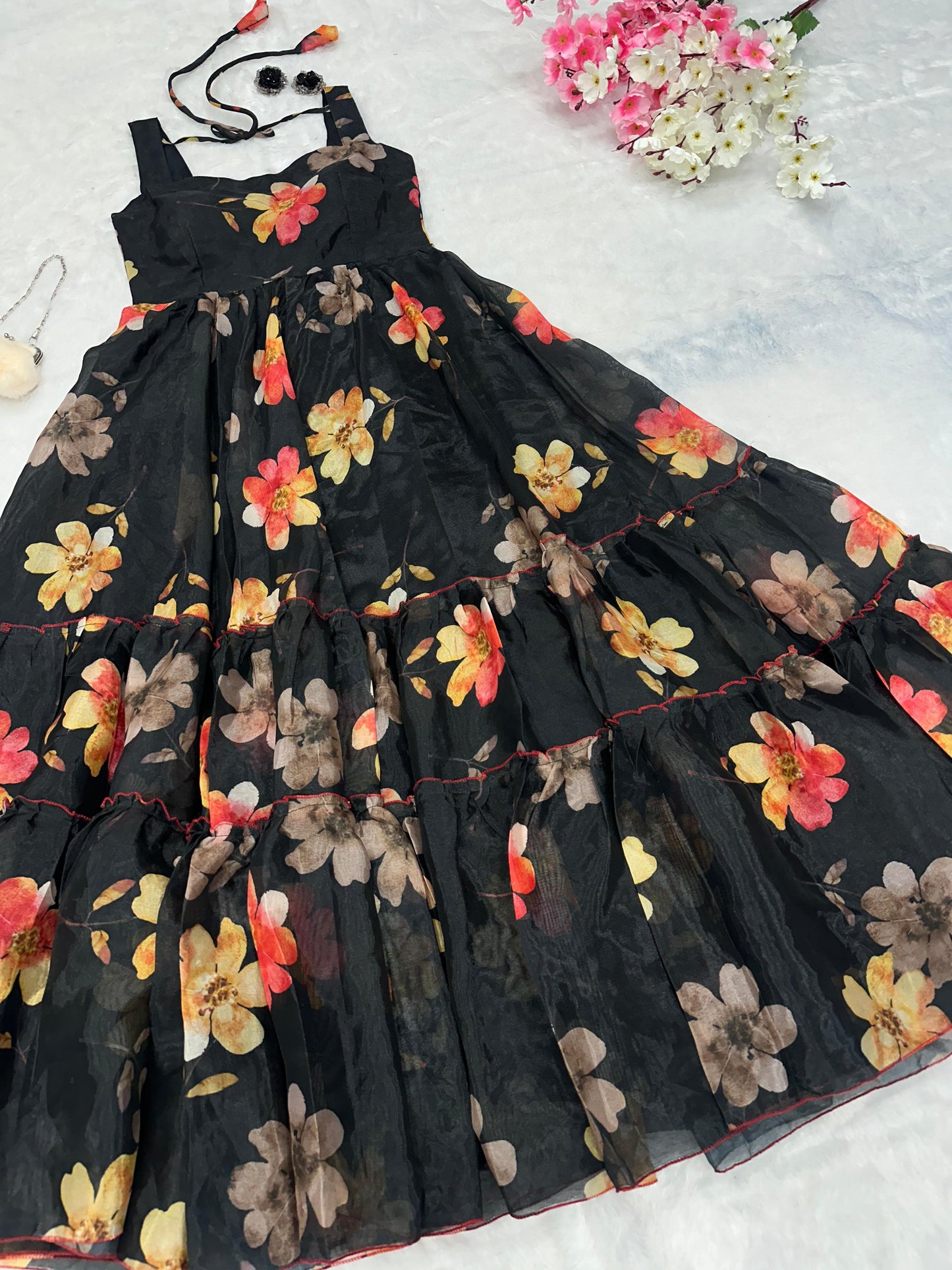 Trendy Organza Silk Anarkali Gown With Digital Print (MAS_SCnx_1123)