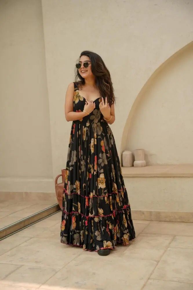 Trendy Organza Silk Anarkali Gown With Digital Print (MAS_SCnx_1123)