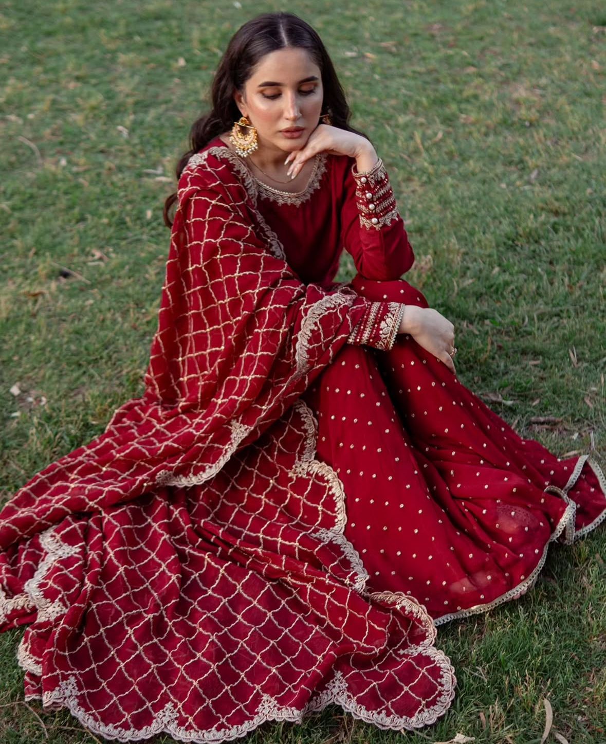 Glamourous Maroon Sharara Suit With Fancy Dupatta With Heavy Embroidery Work ( MAS_BF_069 )