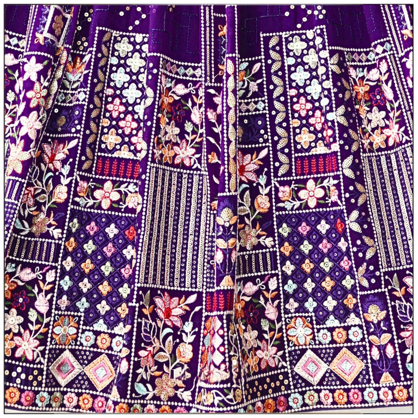 Fantastic Heavy Embroidery Thread & Sequence Work Purple Lehenga Choli ( MAS_TF_375 )