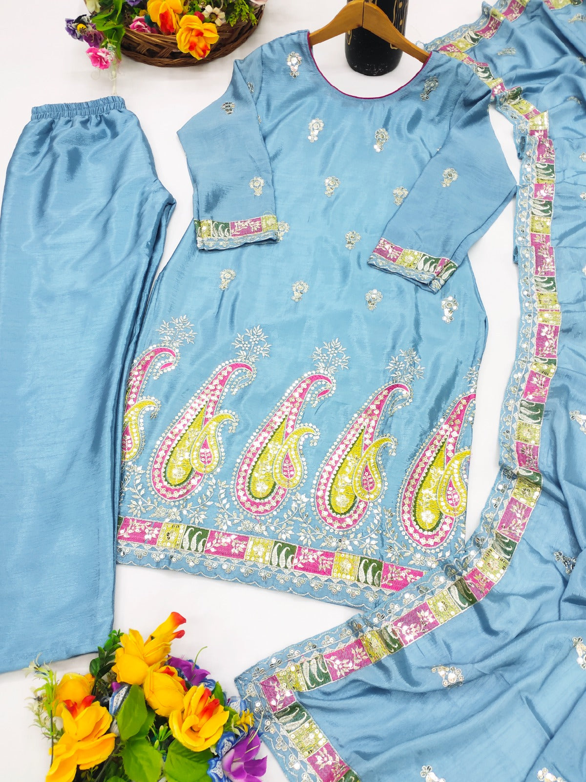 Classy Chinon Salwar Suit With Sequence Embroidered Work ( MAS_FE_64 )