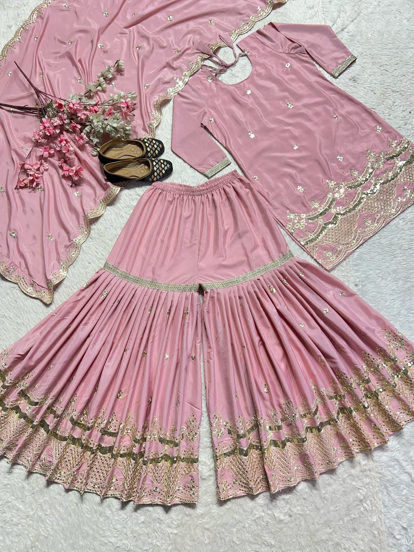 Wedding Wear Sharara Suit With Heavy Embroidery Work (MAS_MD_3035)