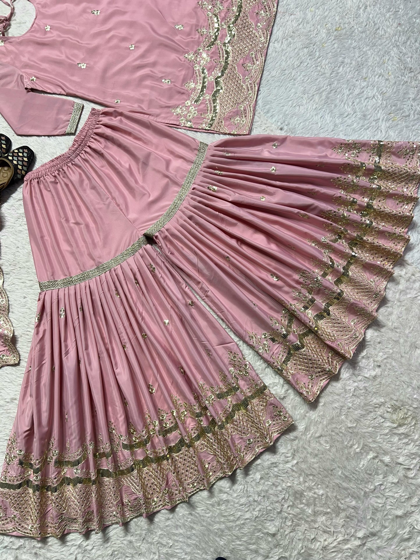 Wedding Wear Sharara Suit With Heavy Embroidery Work (MAS_MD_3035)