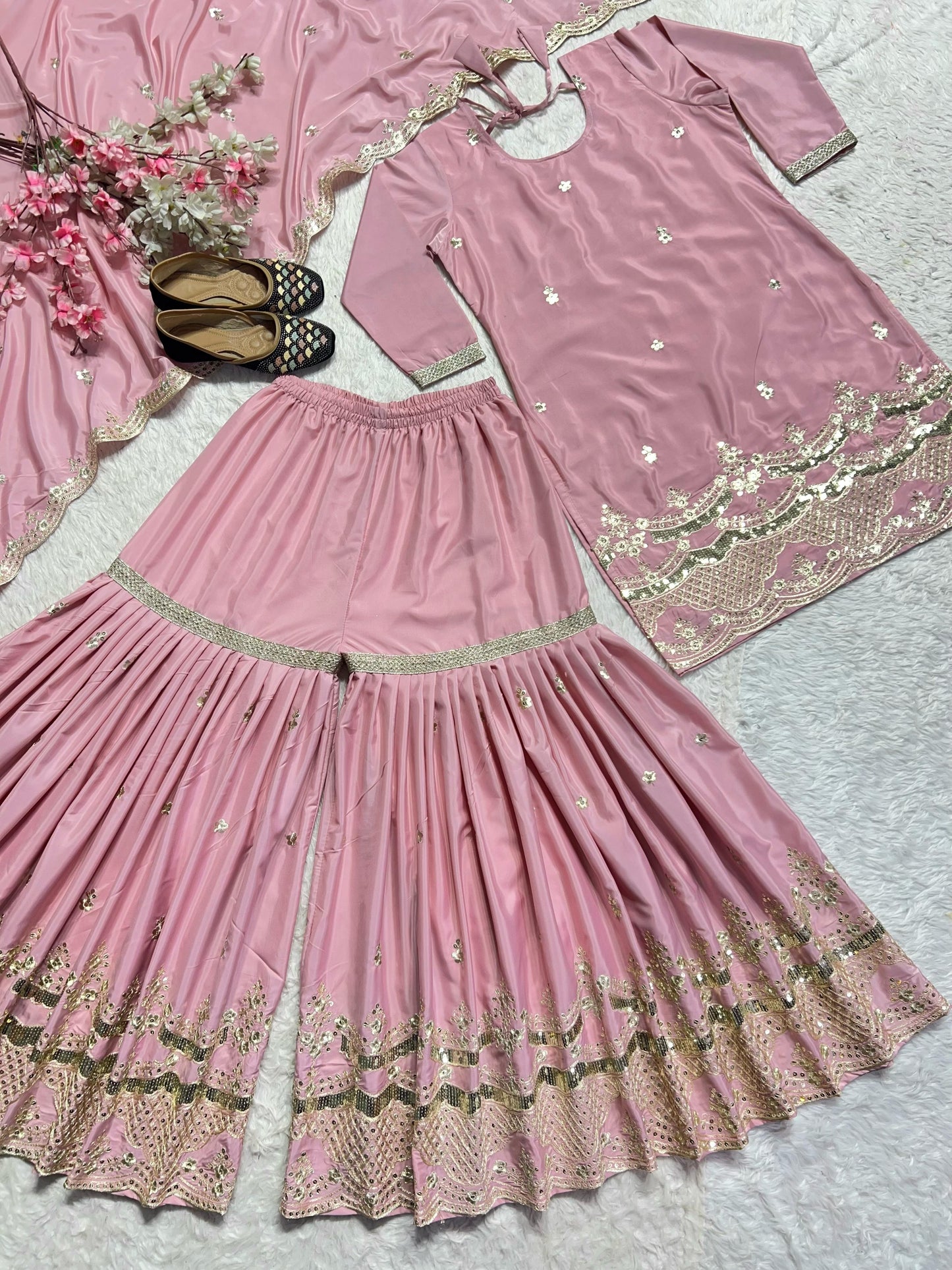 Wedding Wear Sharara Suit With Heavy Embroidery Work (MAS_MD_3035)