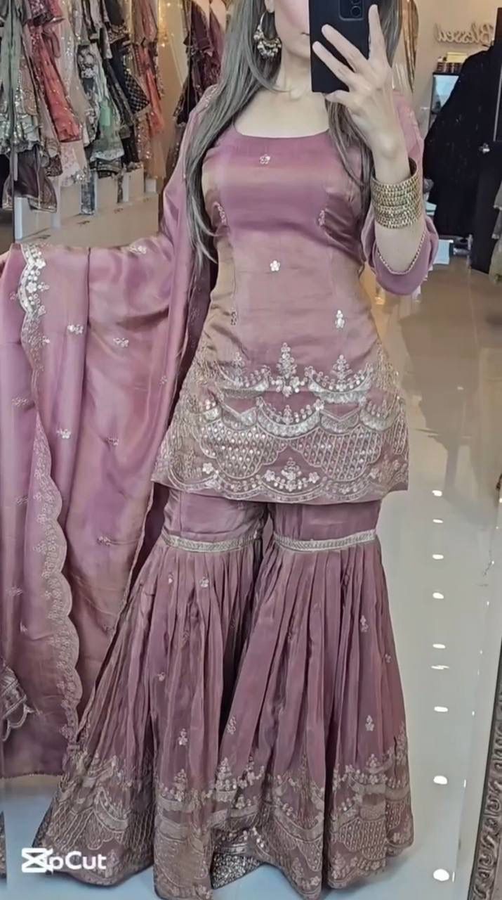 Wedding Wear Sharara Suit With Heavy Embroidery Work (MAS_MD_3035)
