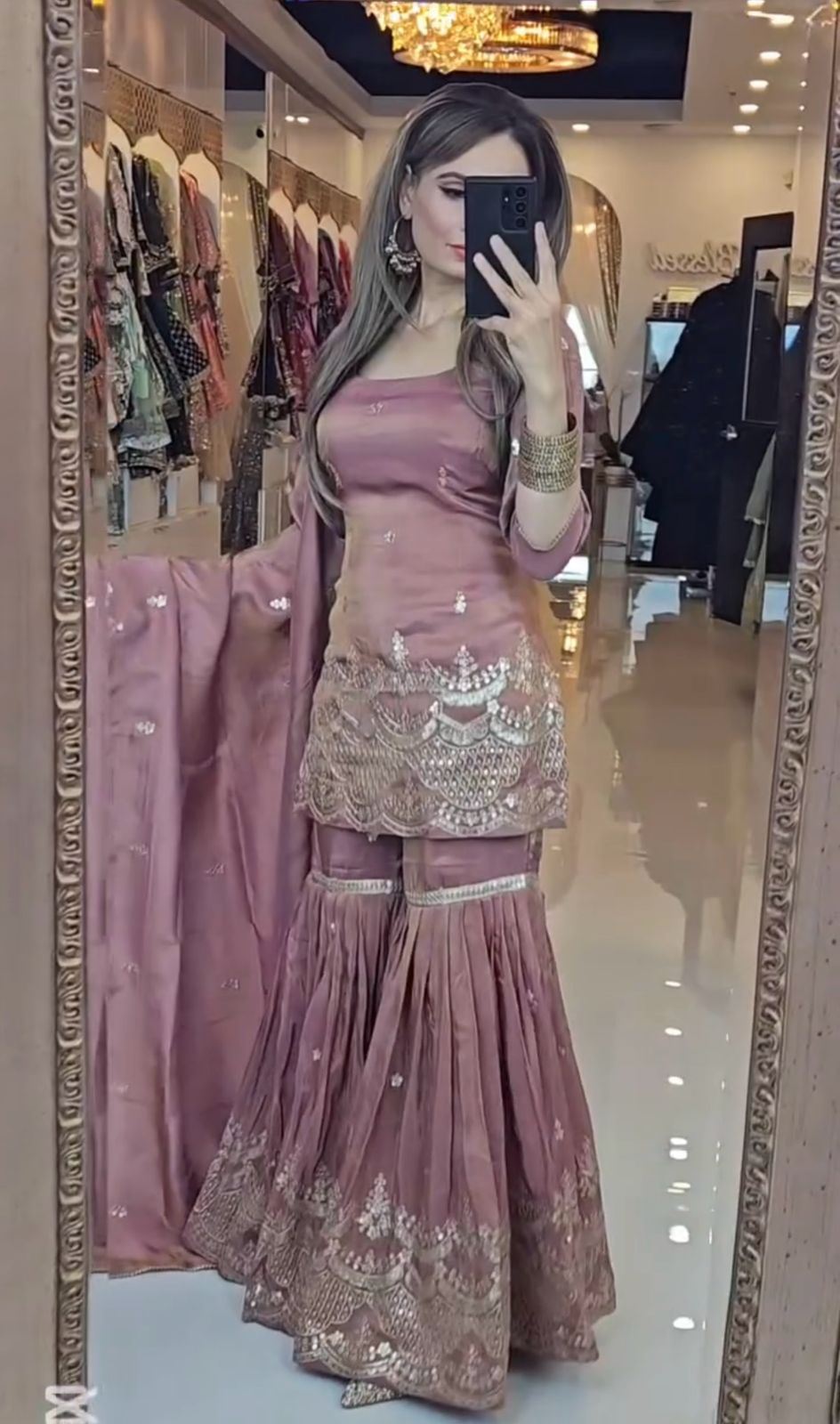 Wedding Wear Sharara Suit With Heavy Embroidery Work (MAS_MD_3035)