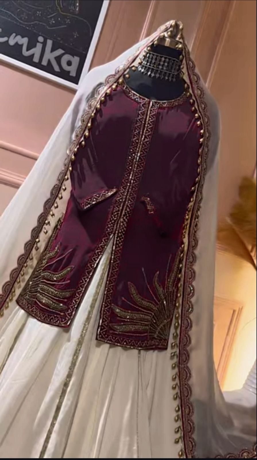 Exclusive Natural Crep Silk Lehenga Crop Top With Handwork (MAS_MD_3040)