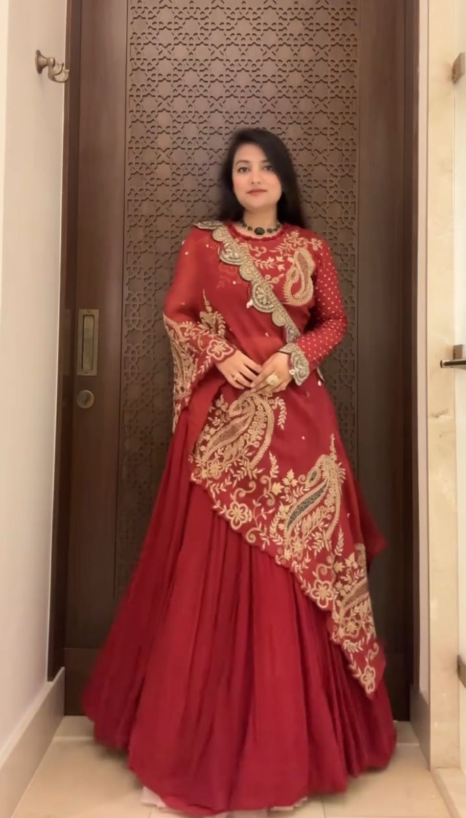 Admiring Embroidery Coading Sequence Work Maroon Traditional Lehenga Choli ( MAS_PC_508 )
