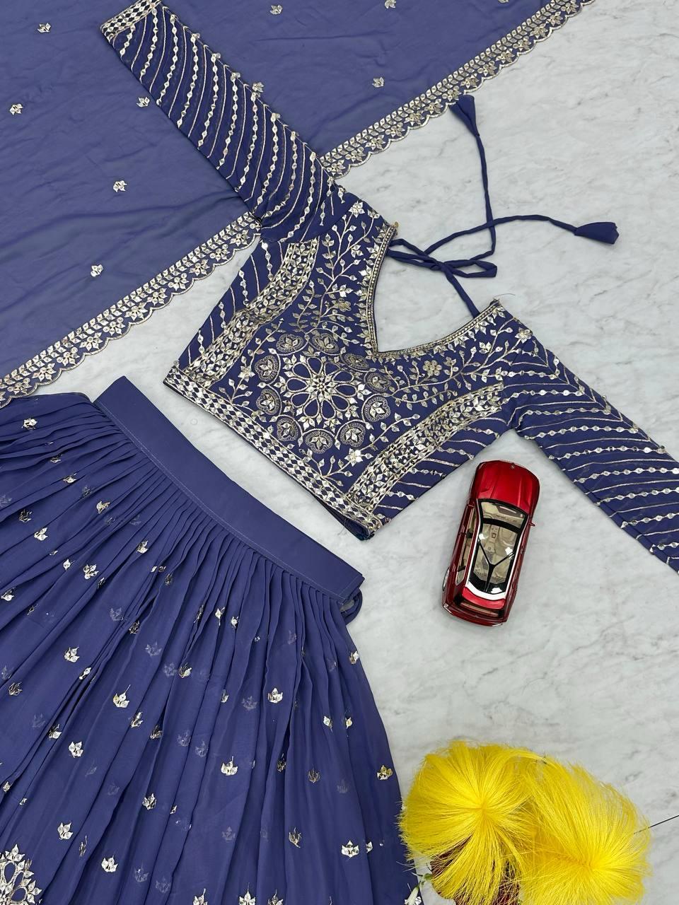 Astonishing wedding Wear Lehenga Choli With Embroidery Sequence Work (MAS_PF_012)