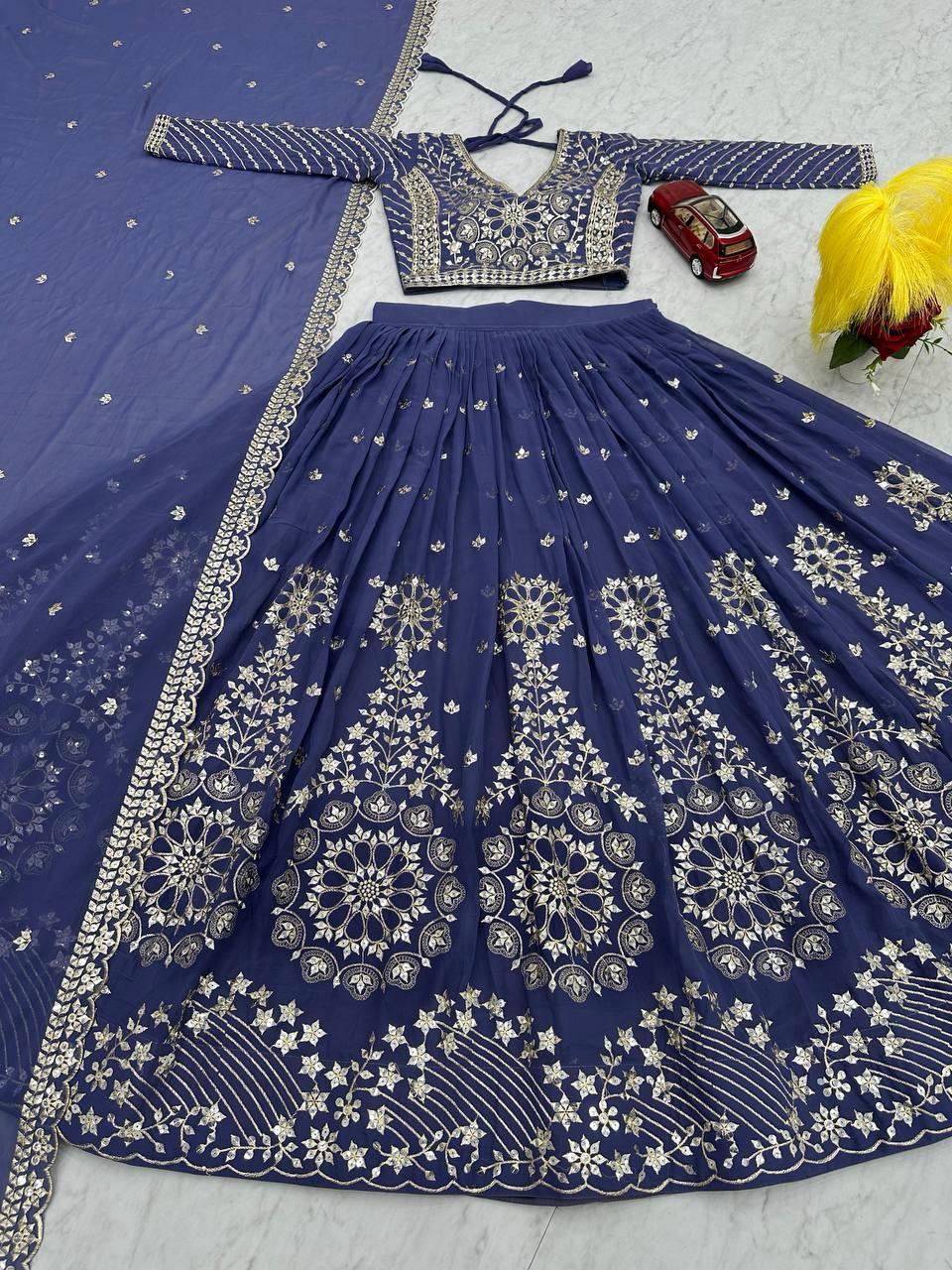 Astonishing wedding Wear Lehenga Choli With Embroidery Sequence Work (MAS_PF_012)