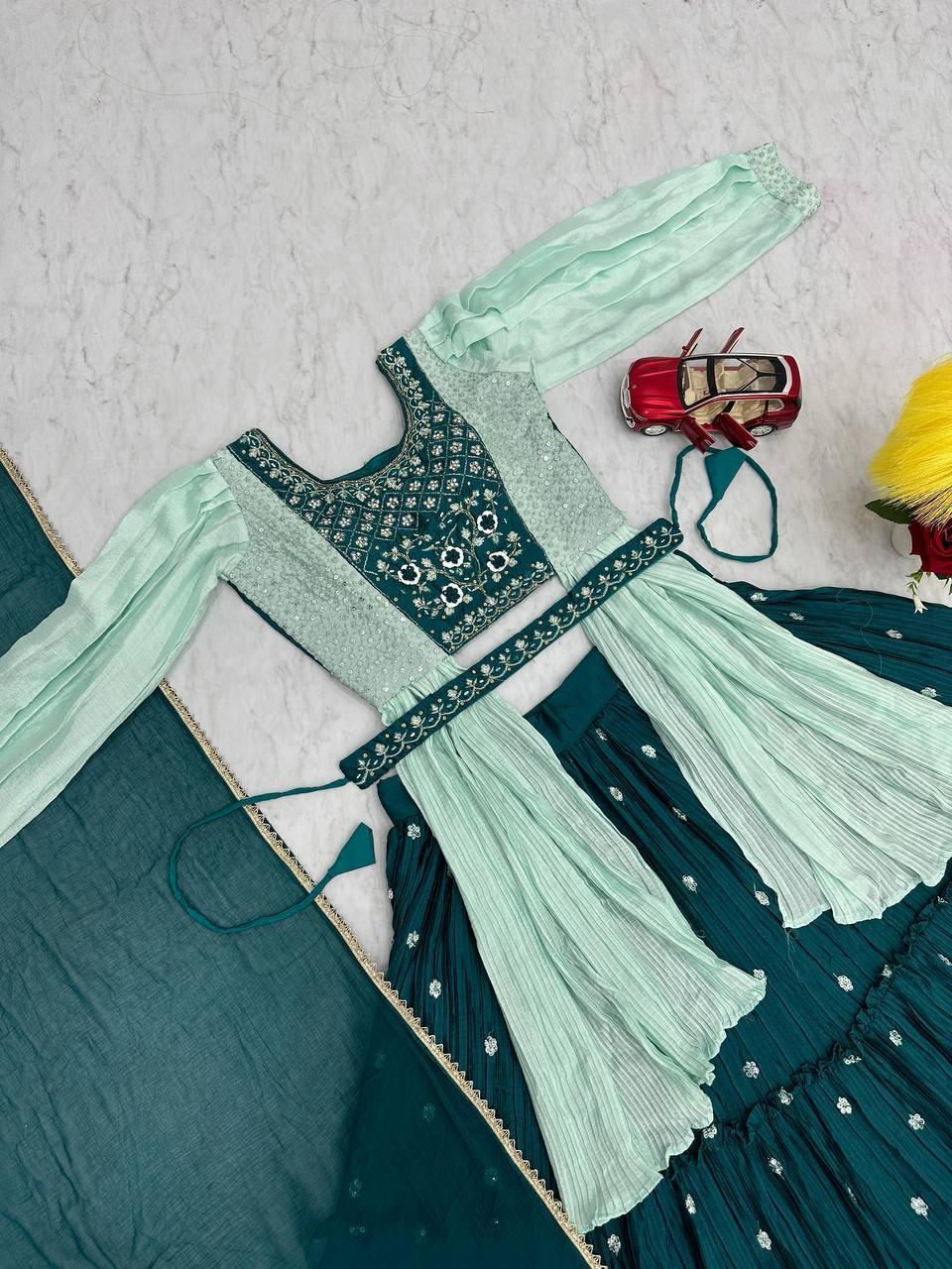 Admiring Rama Crop Top With Real Hand Work (MAS_PC_419_Rama)