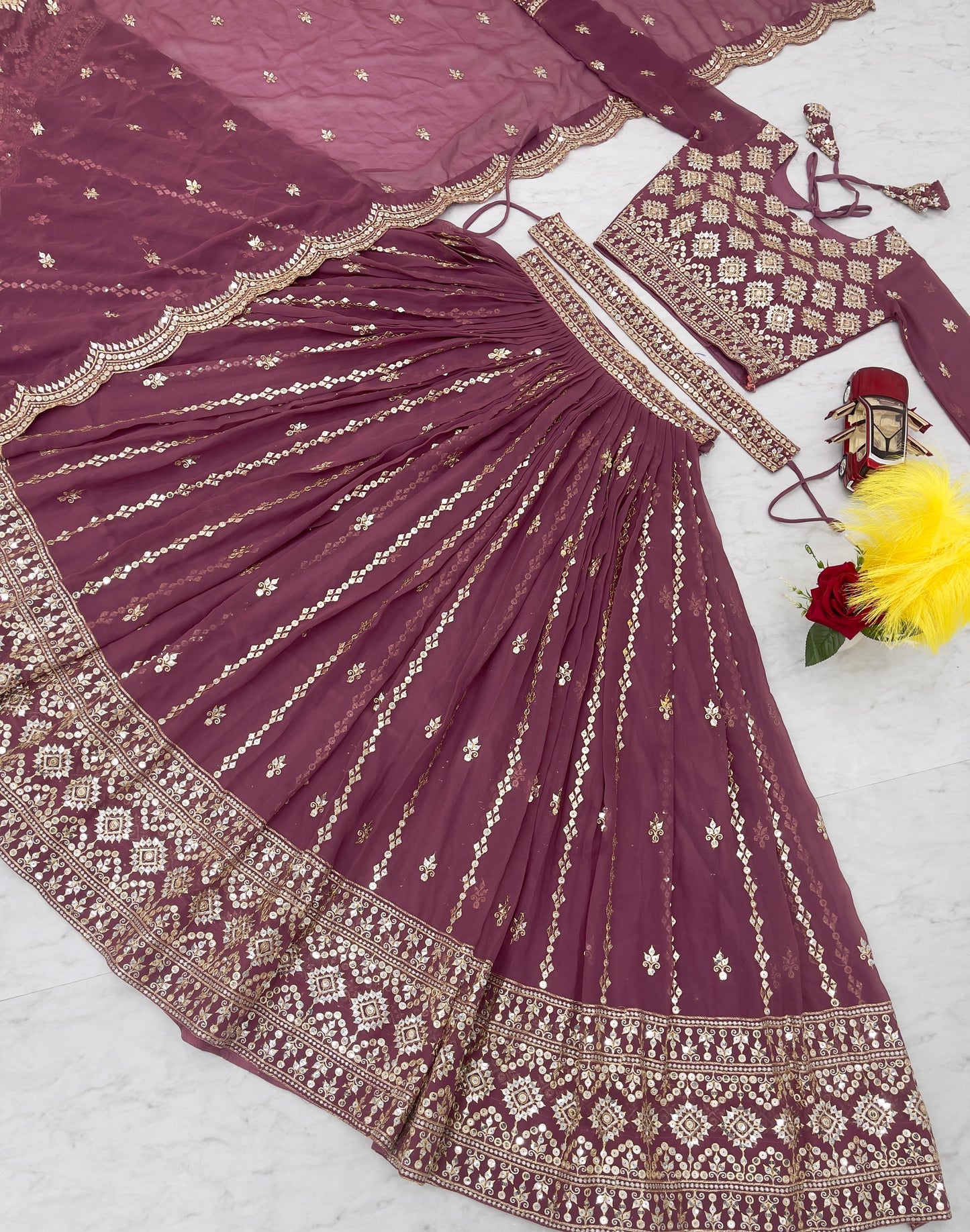 Alluring Pink Lehenga Choli With Heavy Sequence Work (MAS_Ram_026_Pink)