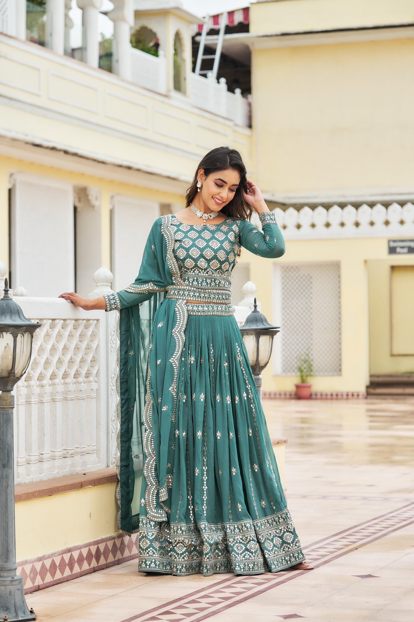 Fabulous Green Lehenga Choli With Heavy Sequence Work (MAS_Ram_026_Green)
