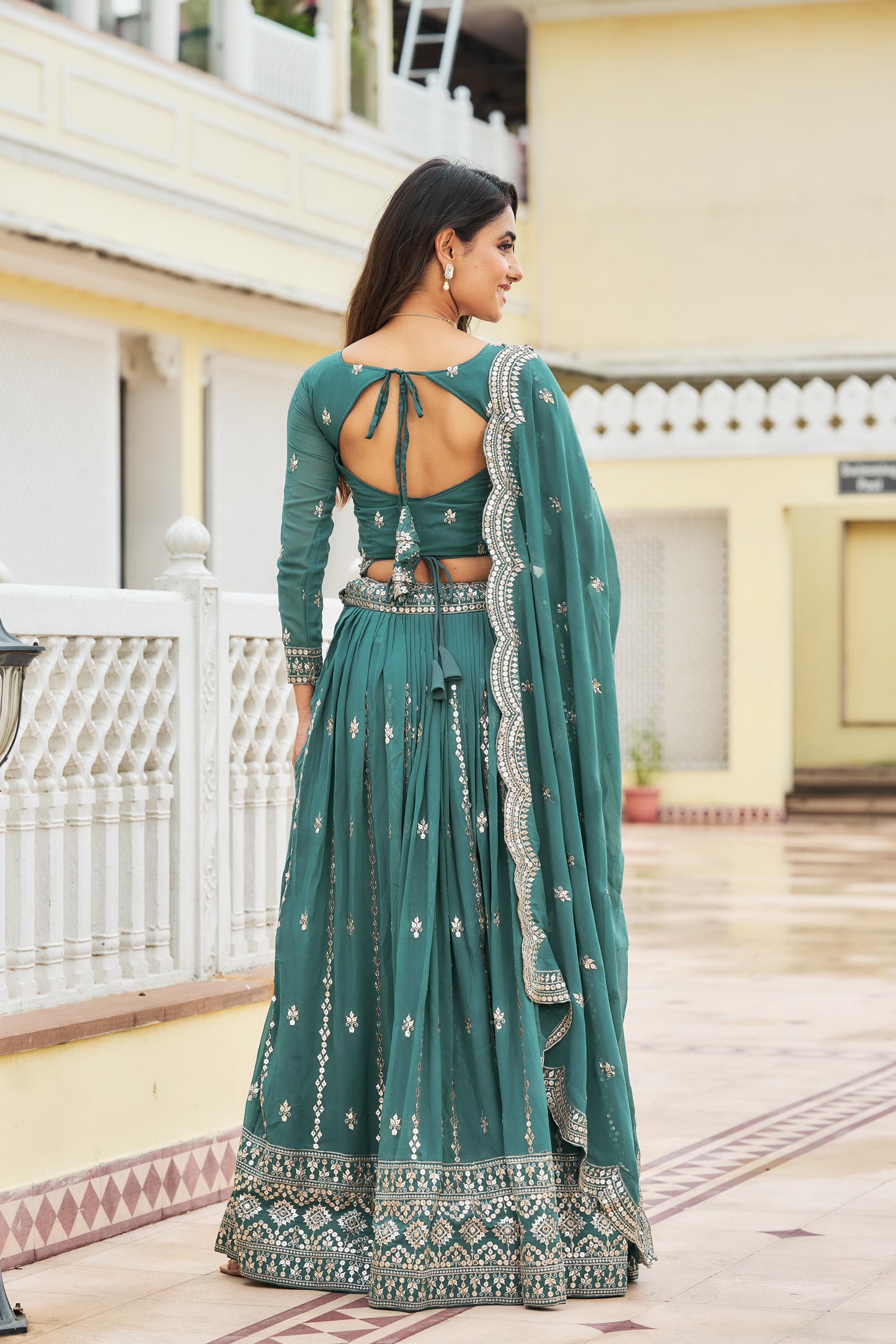 Fabulous Green Lehenga Choli With Heavy Sequence Work (MAS_Ram_026_Green)