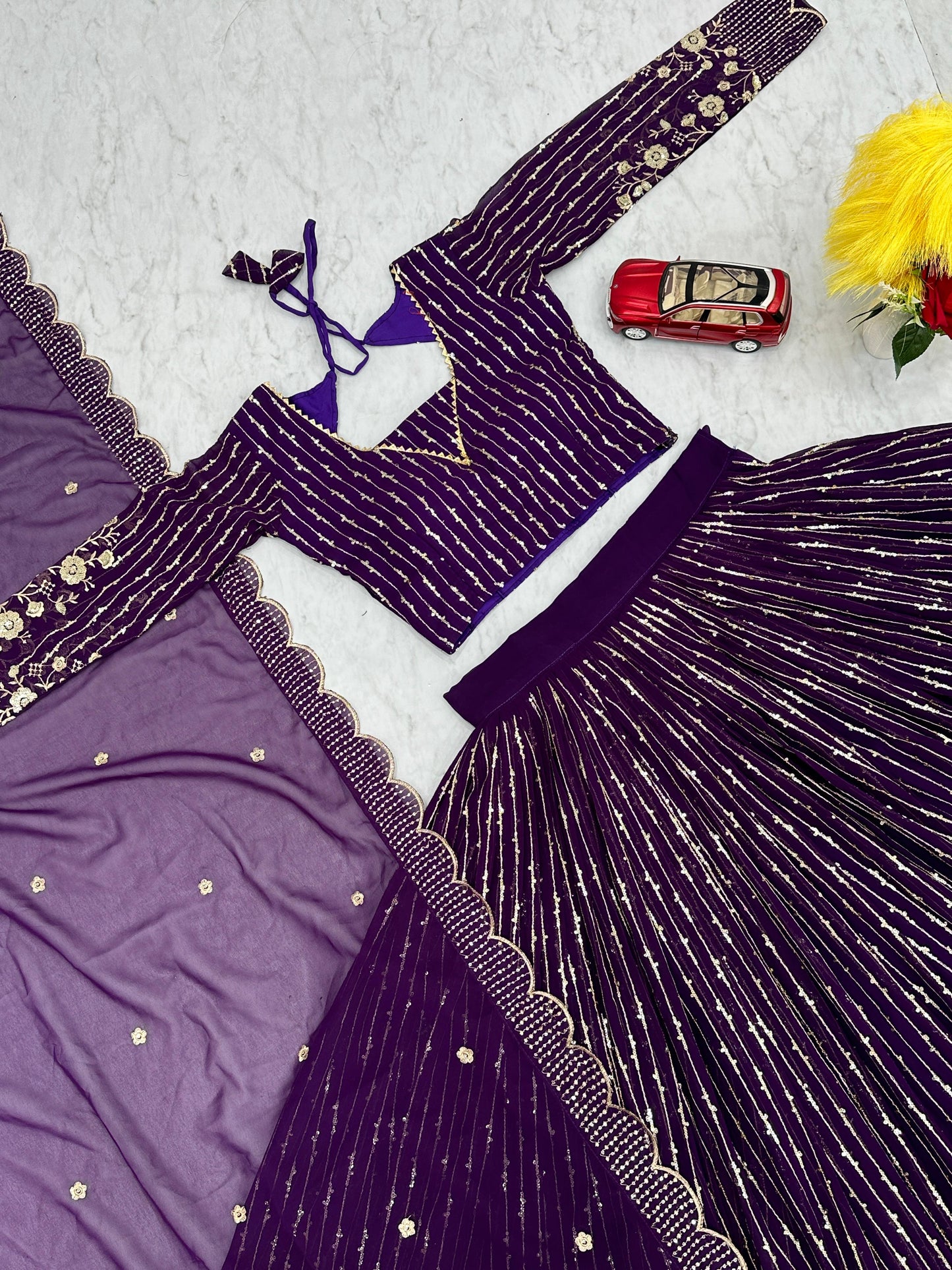 Ravishing Purple Designer Lehenga Choli With Embroidery Sequence Work ( MAS_Ram_051_Purple )