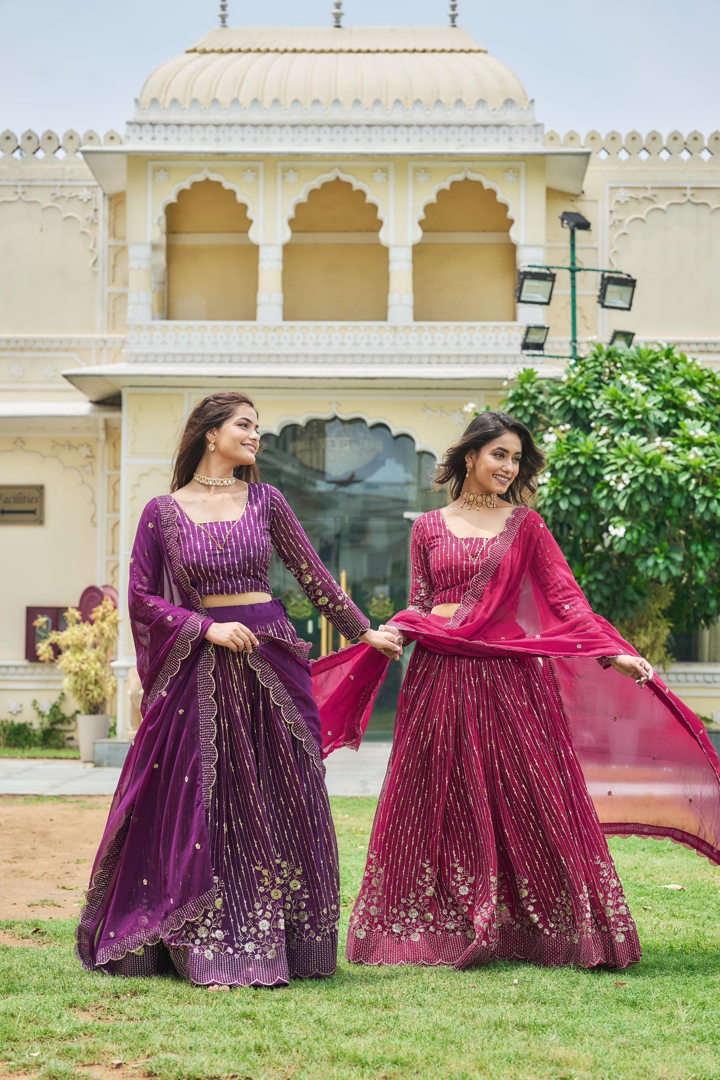 Party Wear Pink Designer Lehenga Choli With Embroidery Sequence Work ( MAS_Ram_051_Pink )