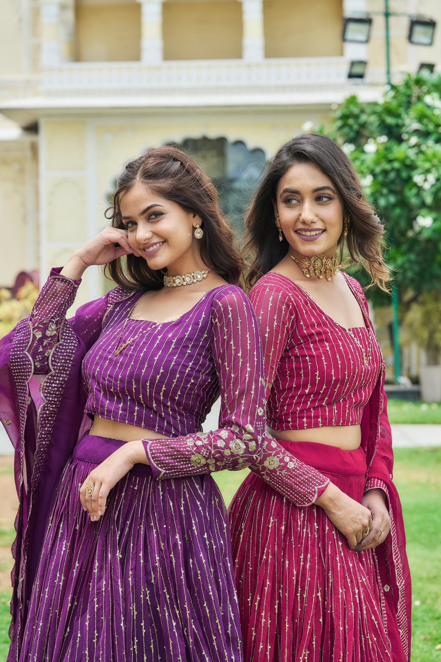 Party Wear Pink Designer Lehenga Choli With Embroidery Sequence Work ( MAS_Ram_051_Pink )