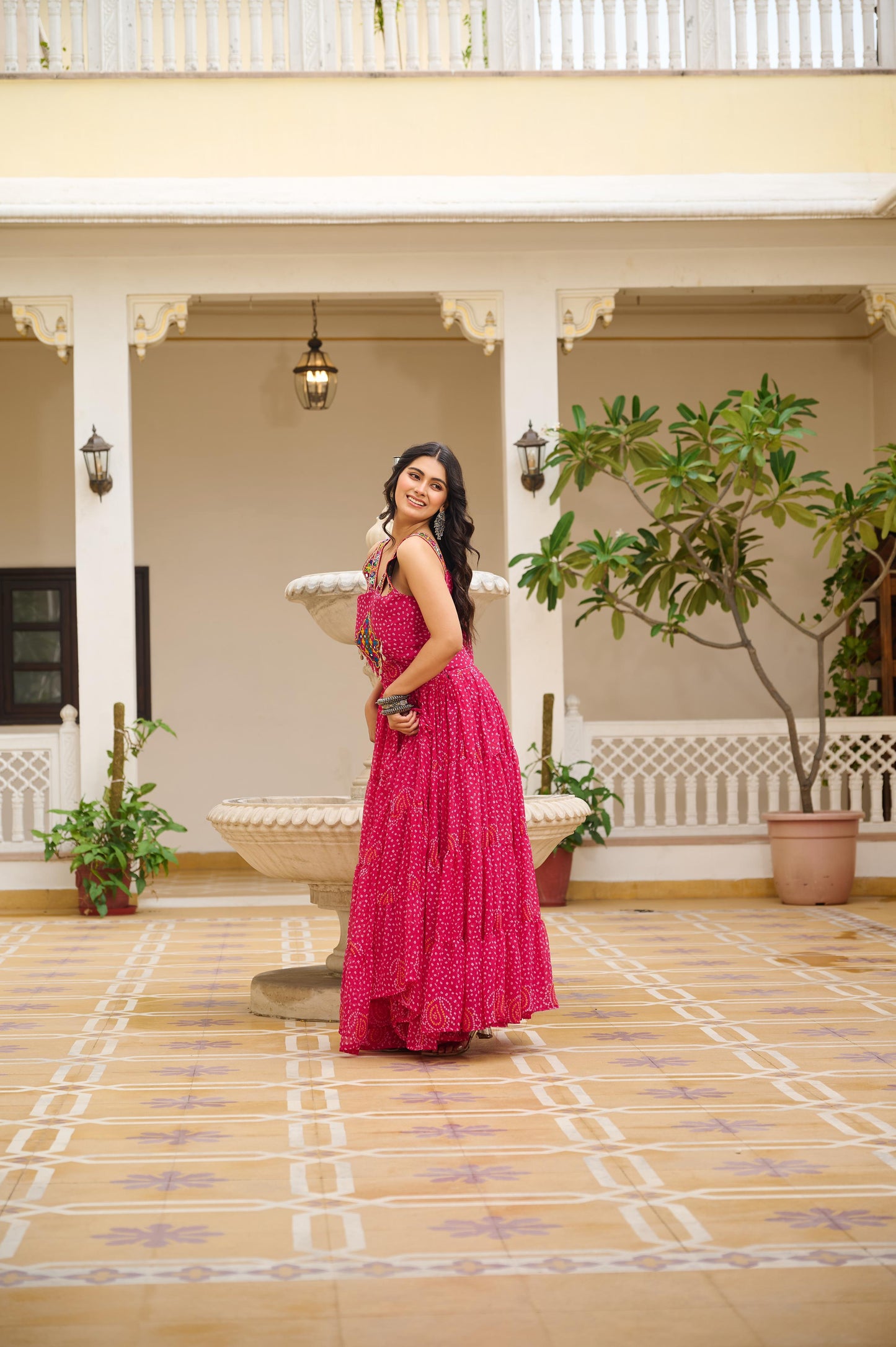 Gorgeous Gamthi Work Navratri Special Gown ( MAS_RAM_108_Pink )