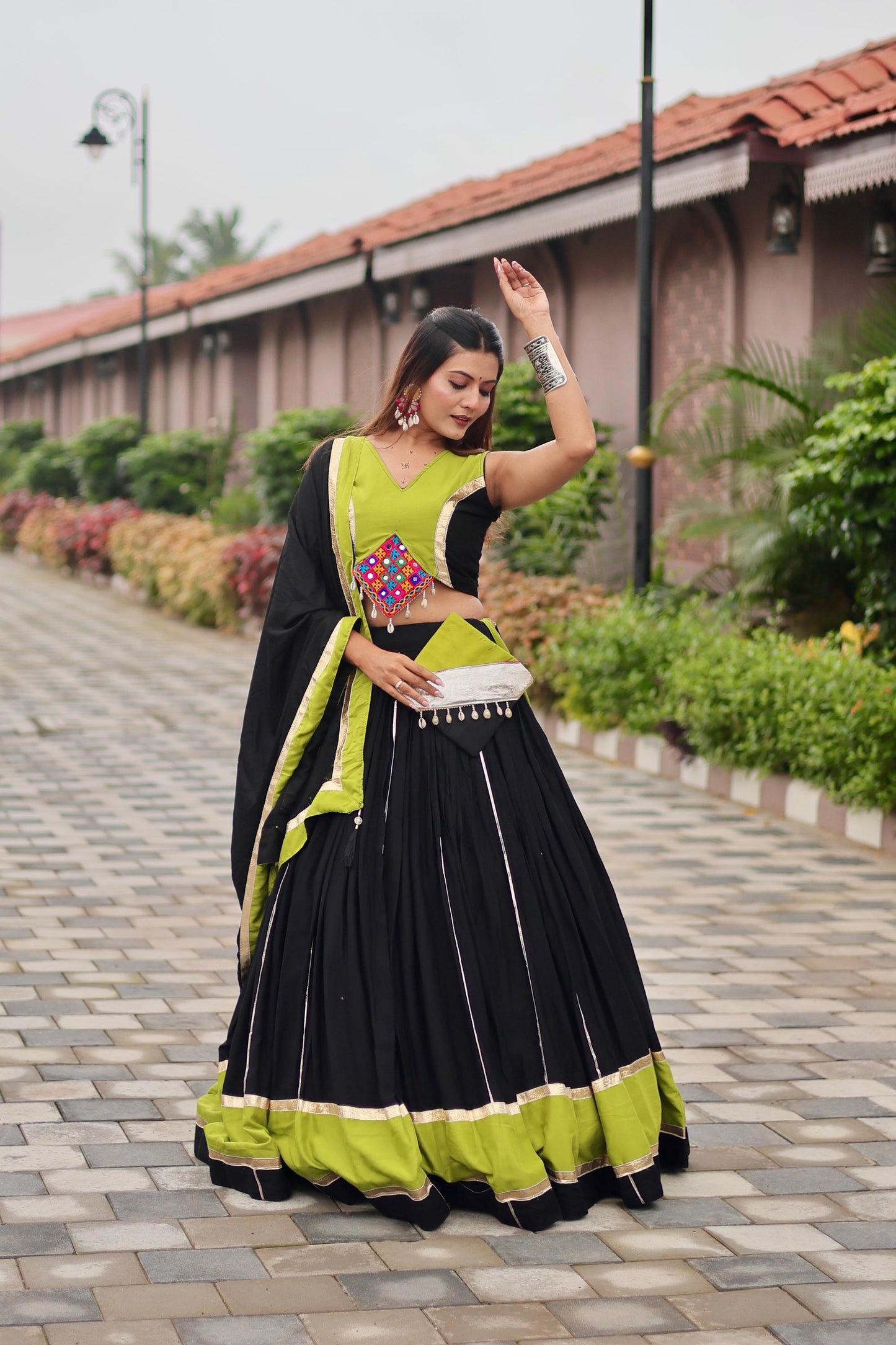 Classic Navratri Special Gamthi Work Lehenga Choli ( MAS_RAM_124 )