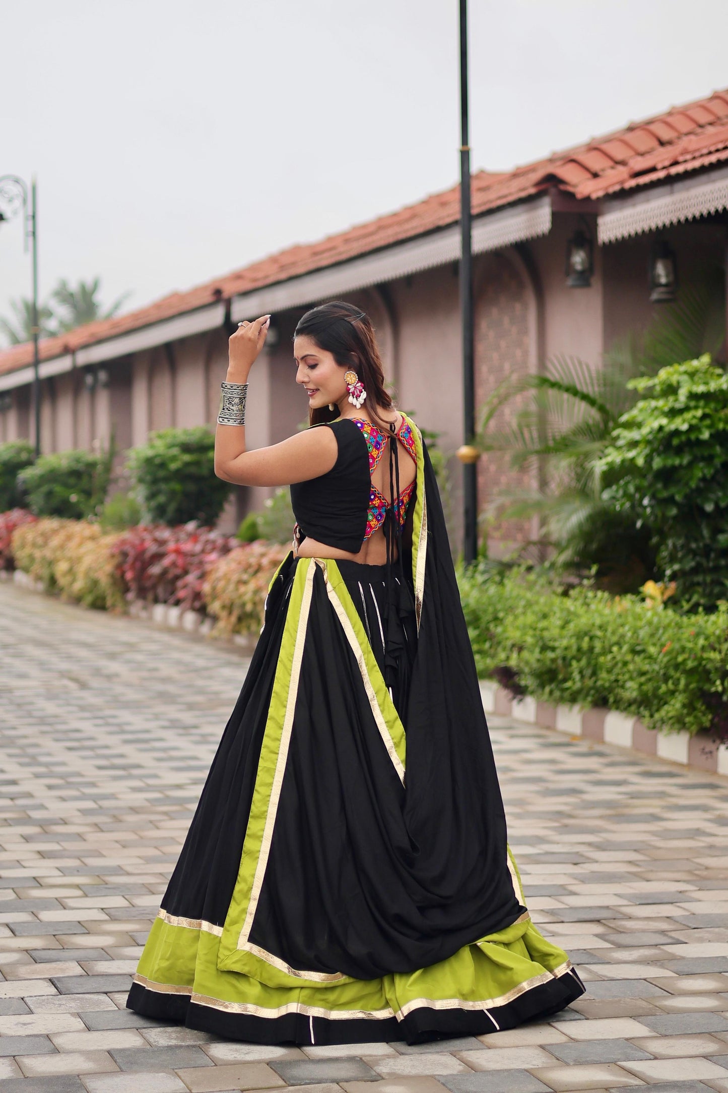 Classic Navratri Special Gamthi Work Lehenga Choli ( MAS_RAM_124 )