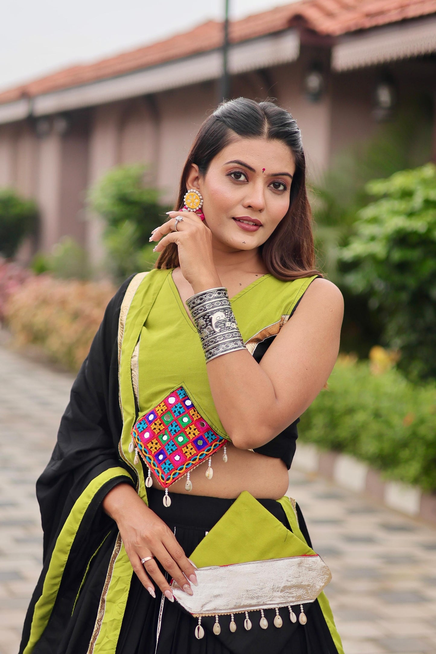 Classic Navratri Special Gamthi Work Lehenga Choli ( MAS_RAM_124 )