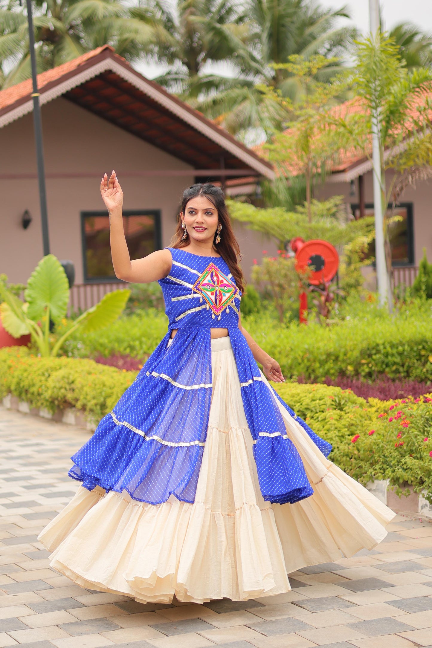 Catchy Blue Navratri Special Gamthi Work Lehenga Choli ( MAS_RAM_126_Blue )