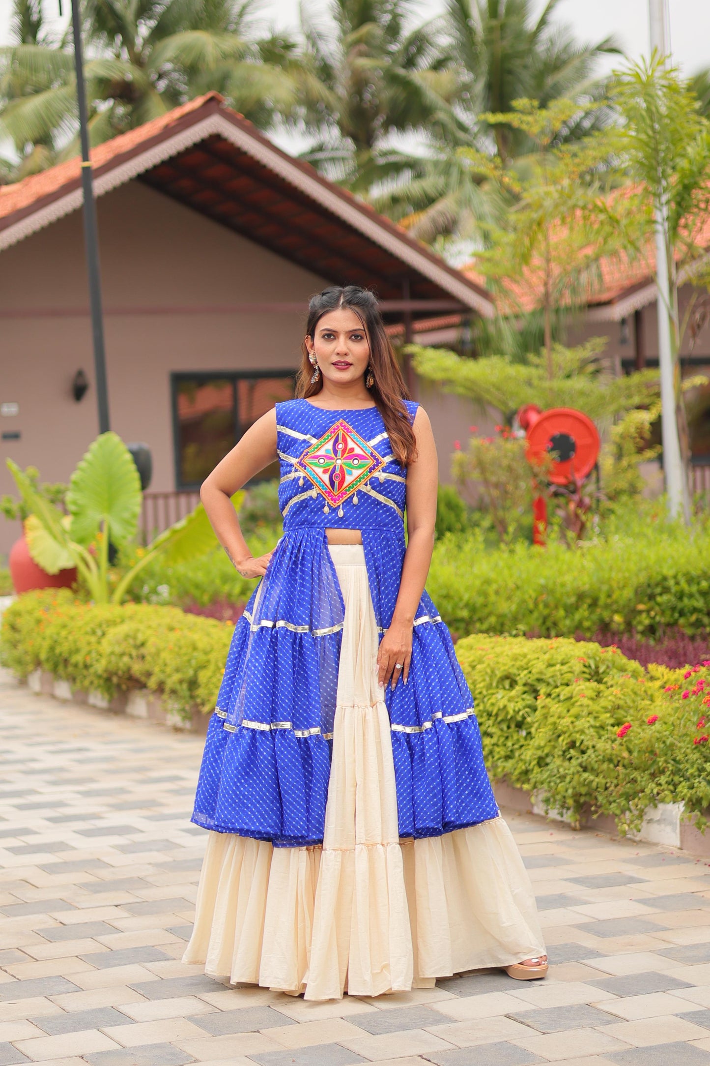 Catchy Blue Navratri Special Gamthi Work Lehenga Choli ( MAS_RAM_126_Blue )