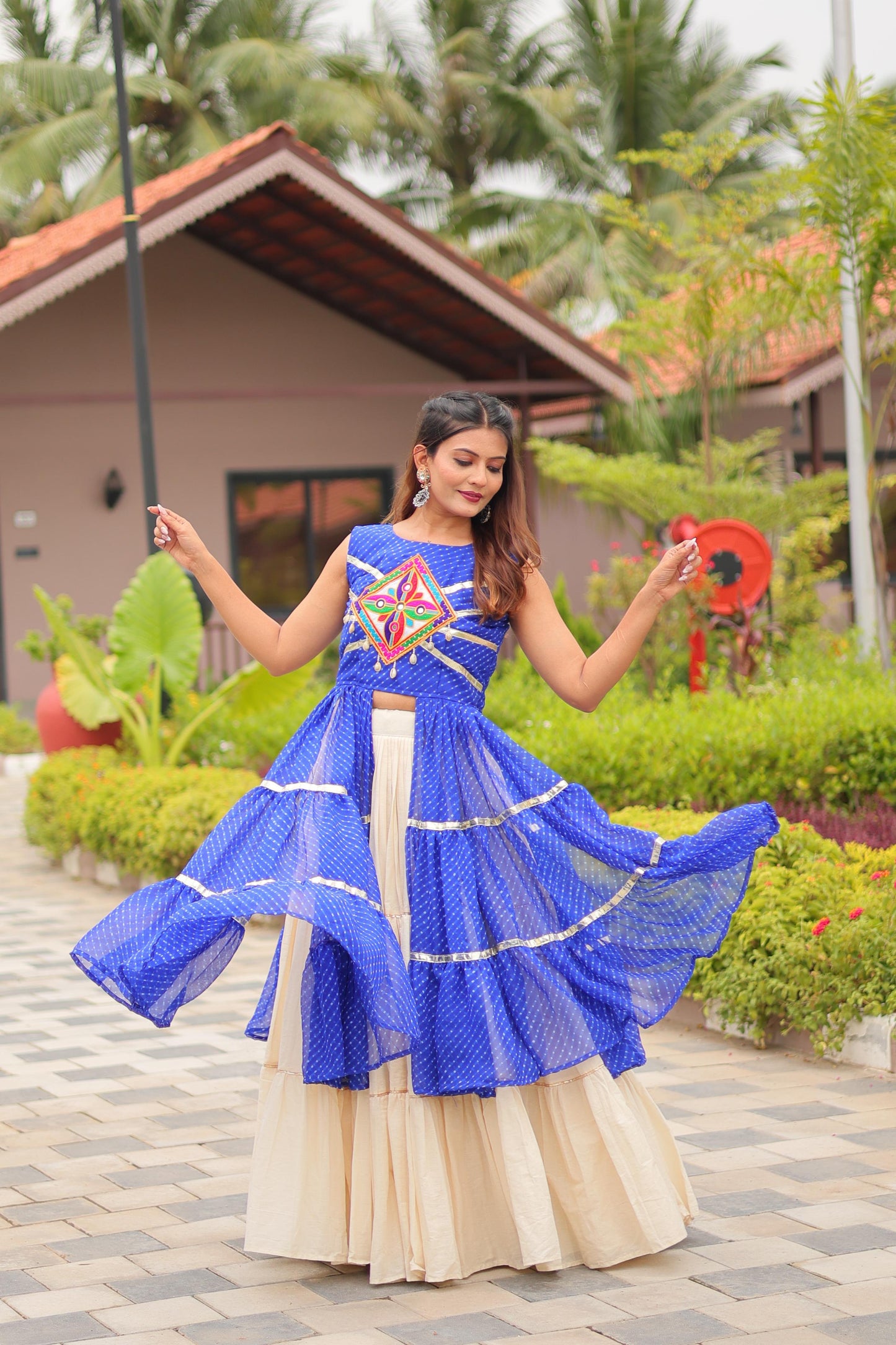 Catchy Blue Navratri Special Gamthi Work Lehenga Choli ( MAS_RAM_126_Blue )