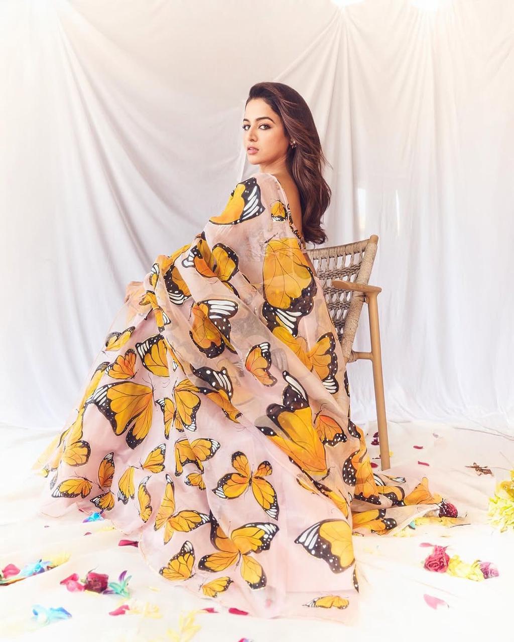 Beautiful Butterfly Print Pure Organza Silk Lehenga Choli With Modern Touch (MAS_SCnx_1155)