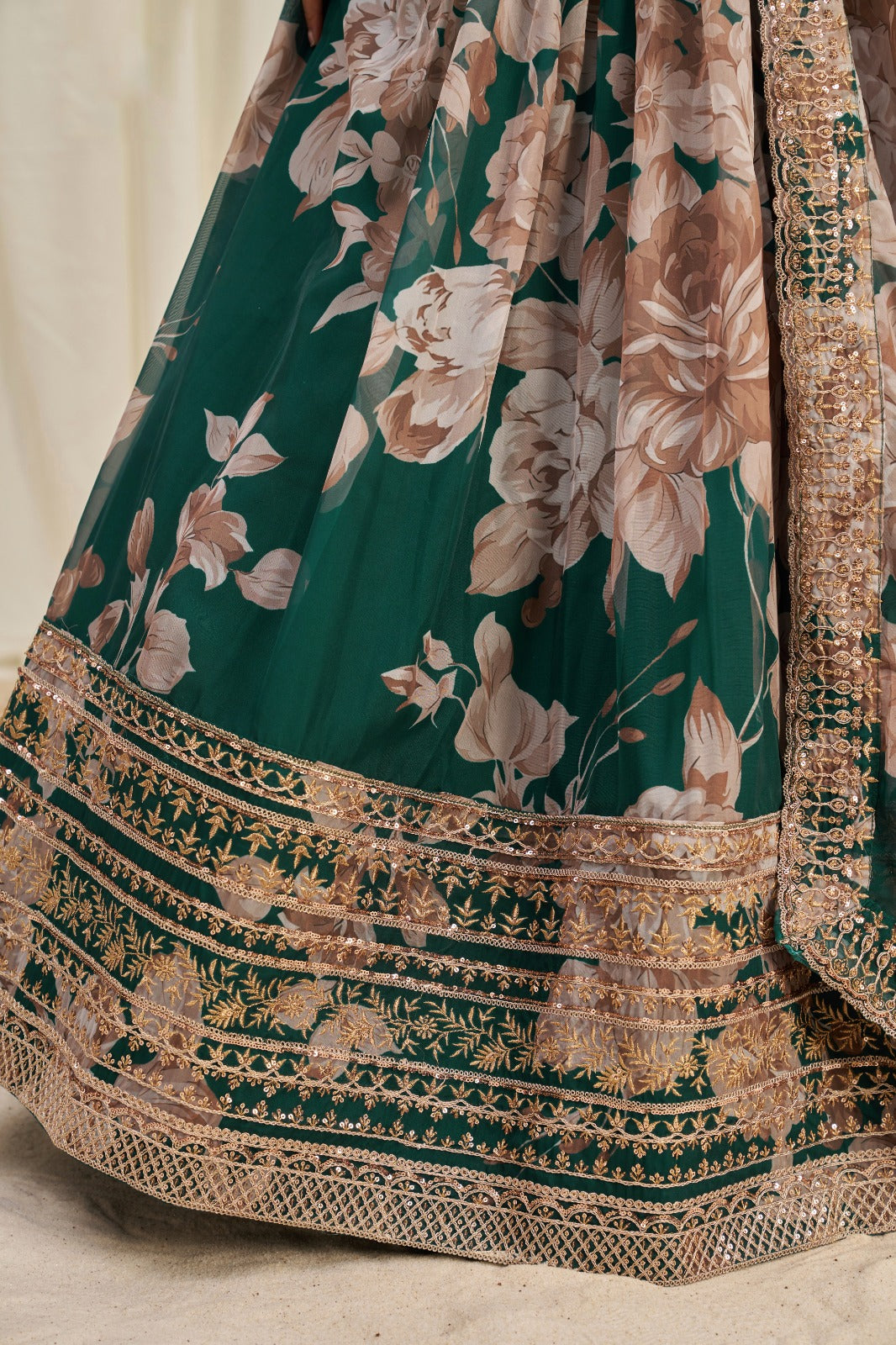 Delightful Floral Printed Embroidery Thread & Sequence Work Lehenga Choli ( MAS_TF_331 )