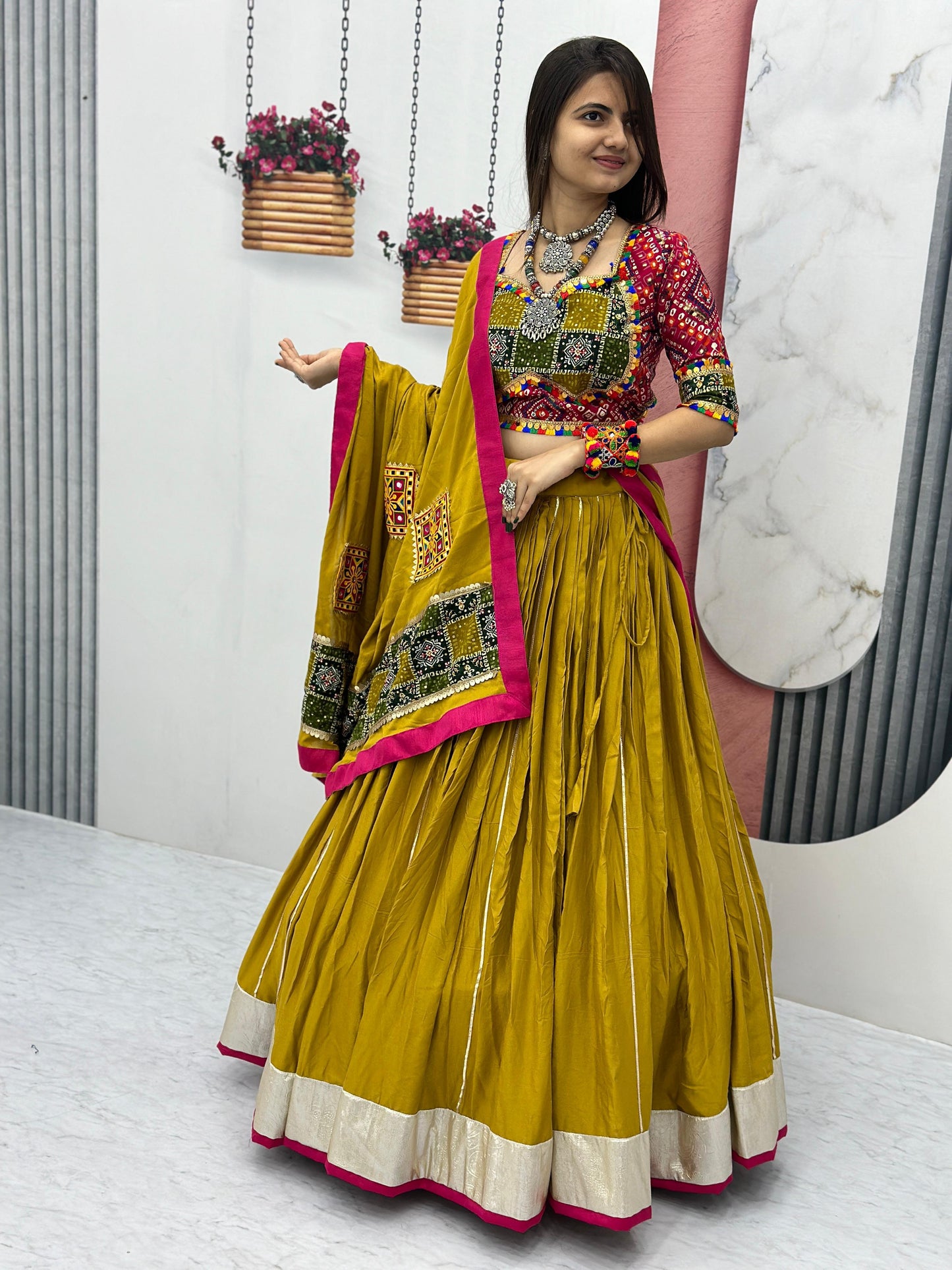 Glamourous Navratri Special Pure Cotton Lehenga Choli ( MAS_TP_175 )