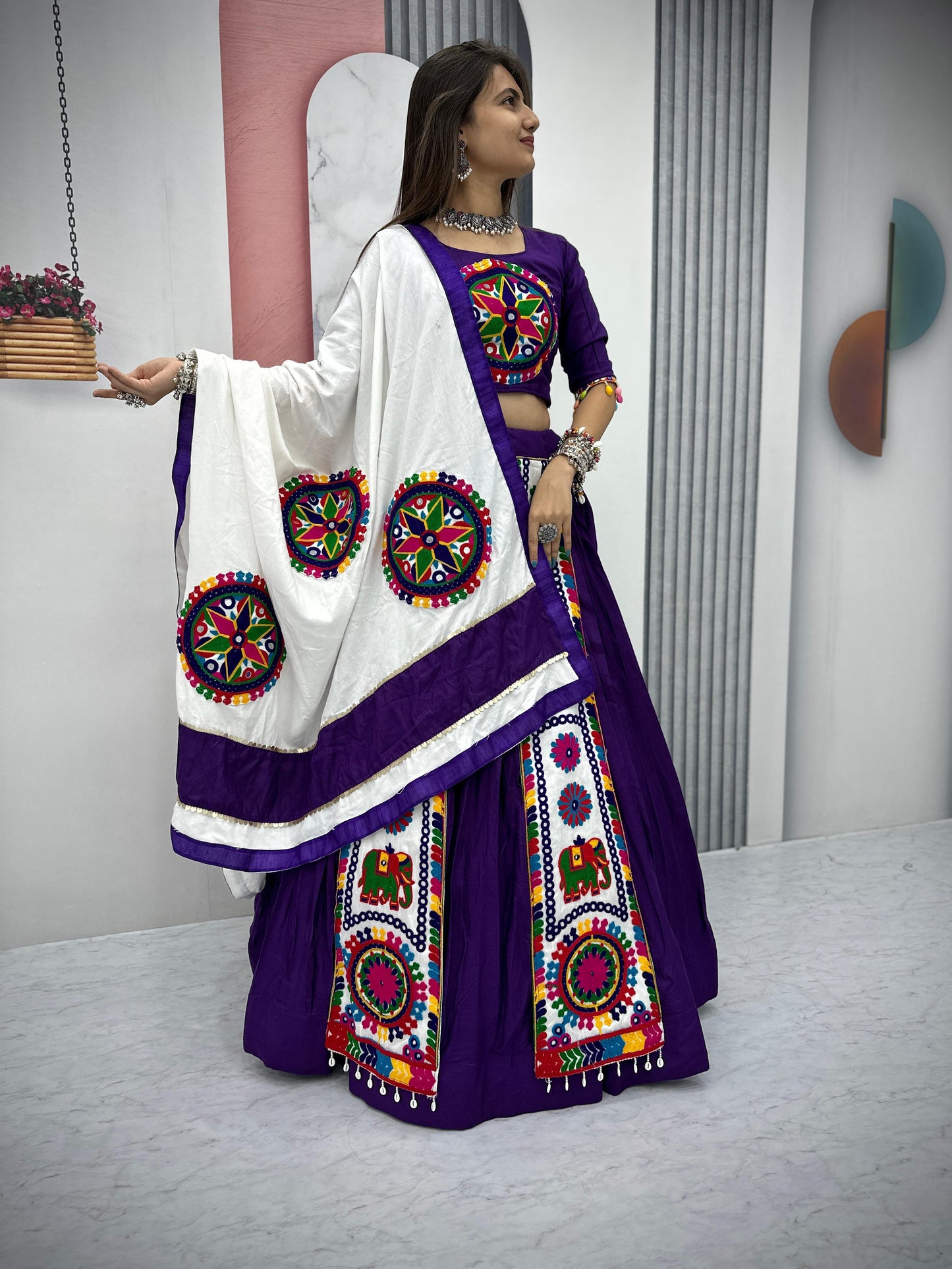 Designer Navratri Special Lehenga Choli With Gamthi Work ( MAS_TP_182 )
