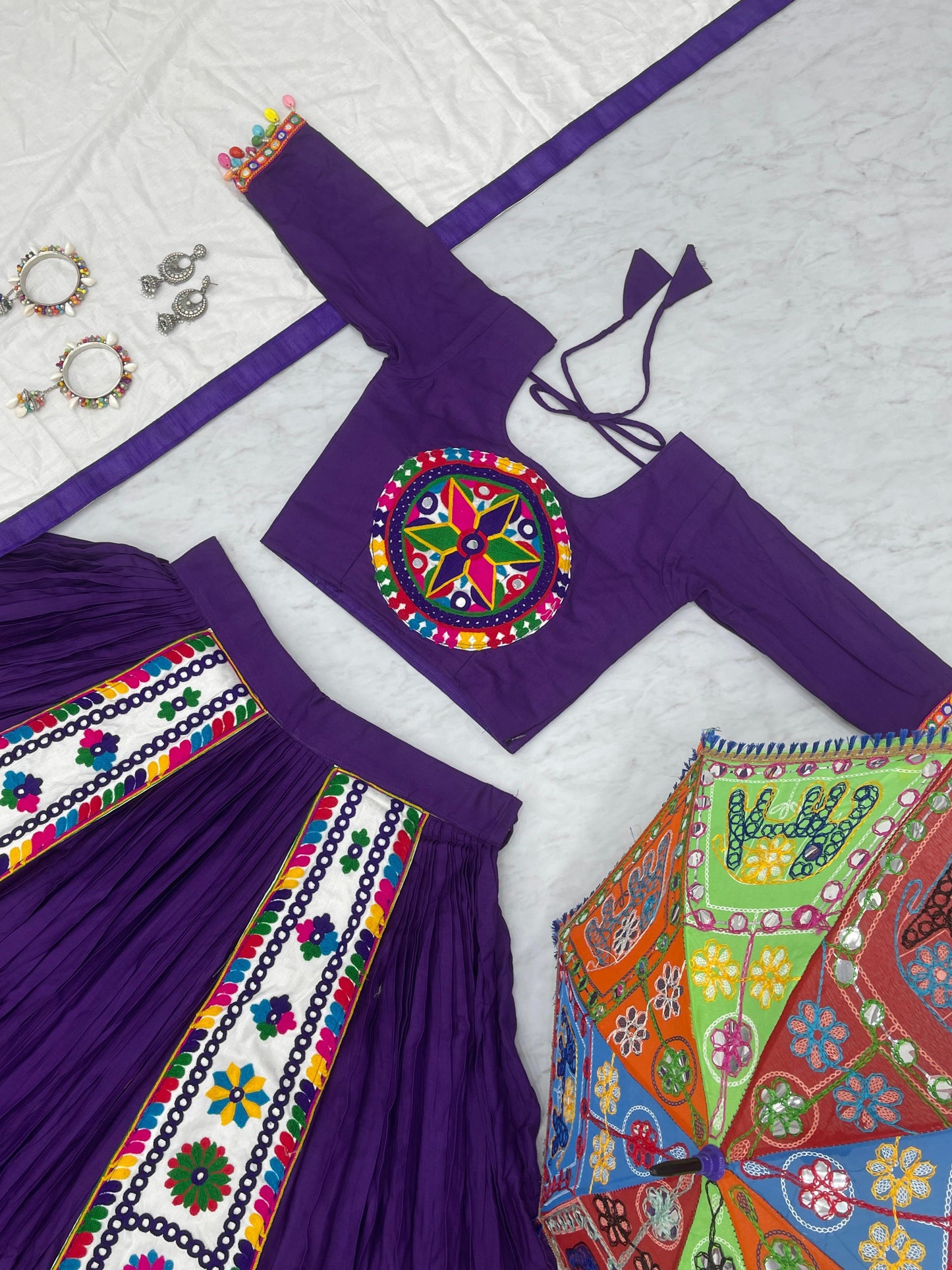 Designer Navratri Special Lehenga Choli With Gamthi Work ( MAS_TP_182 )