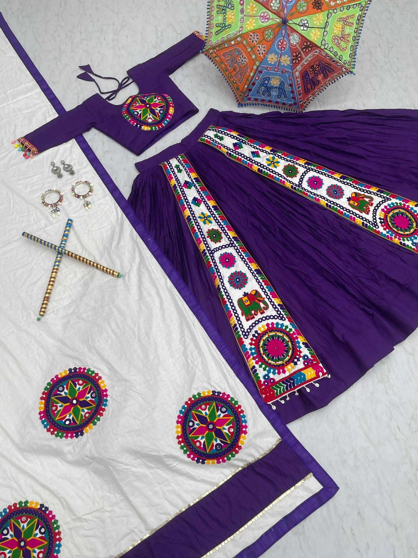 Designer Navratri Special Lehenga Choli With Gamthi Work ( MAS_TP_182 )