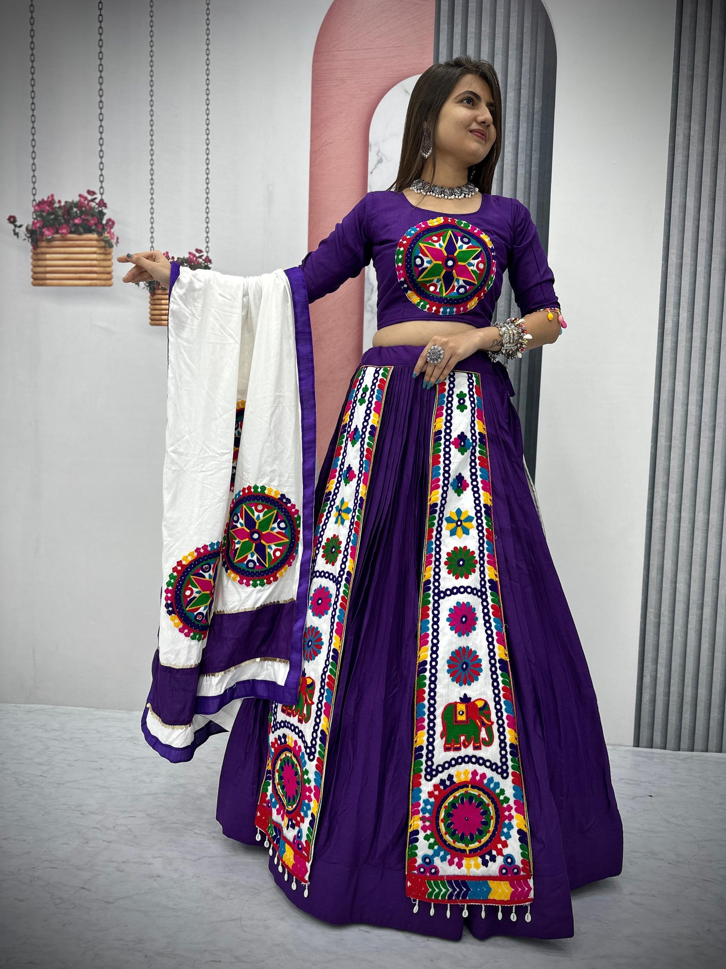 Designer Navratri Special Lehenga Choli With Gamthi Work ( MAS_TP_182 )