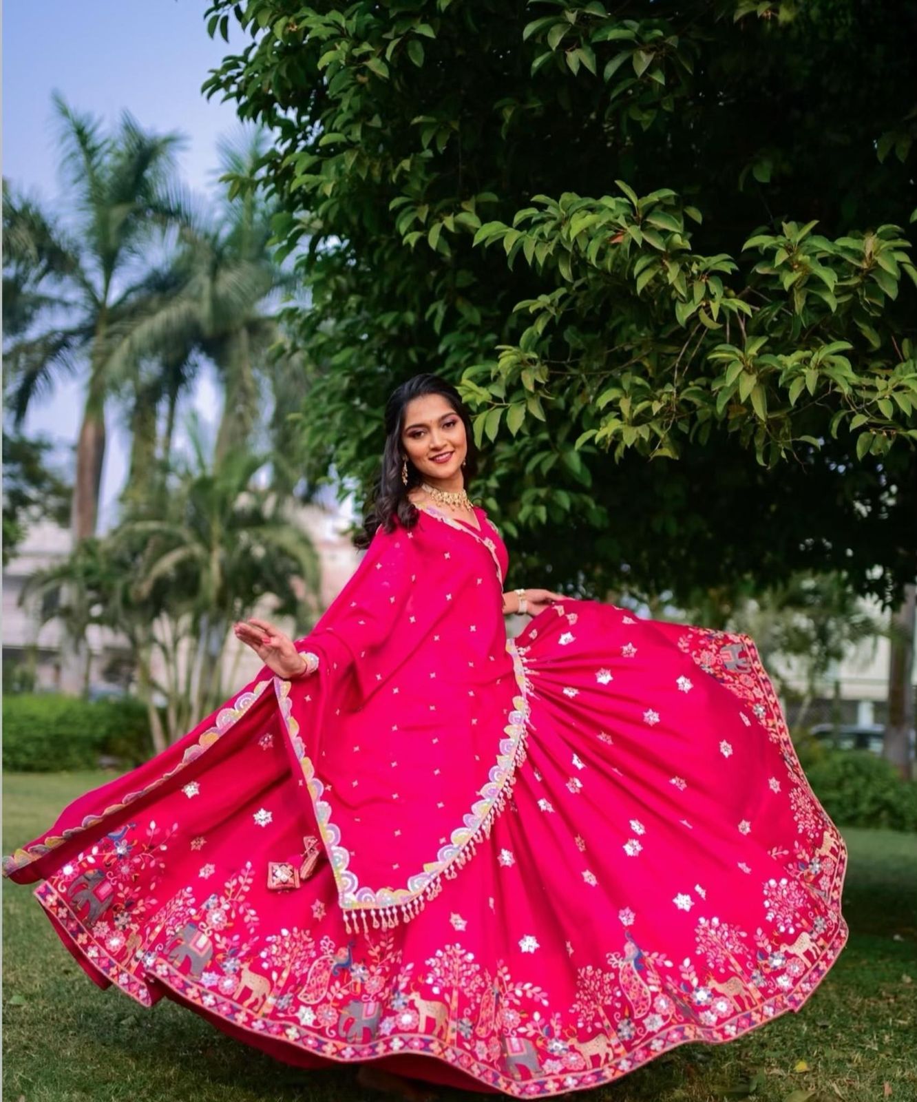 Exclusive Embroidery Thread & Sequence Work Pink Festive Lehenga Choli ( MAS_TP_237 )