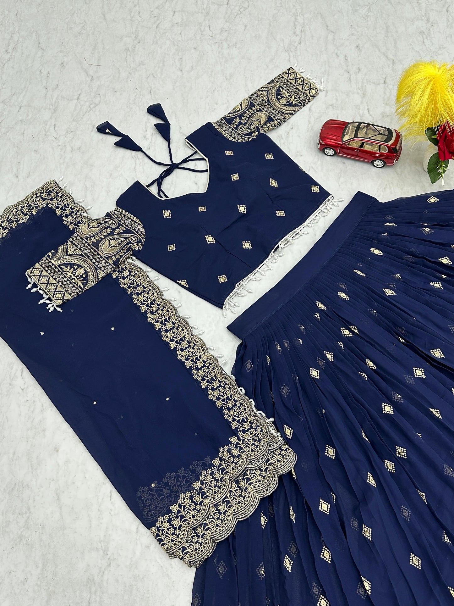 Astonishing Blue Heavy Embroidery Thread Work Festive Lehenga Choli ( MAS_TP_240 )