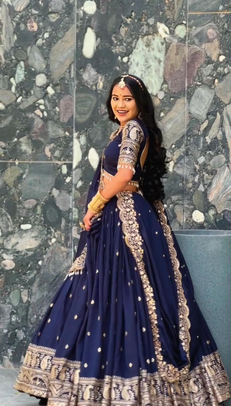 Astonishing Blue Heavy Embroidery Thread Work Festive Lehenga Choli ( MAS_TP_240 )