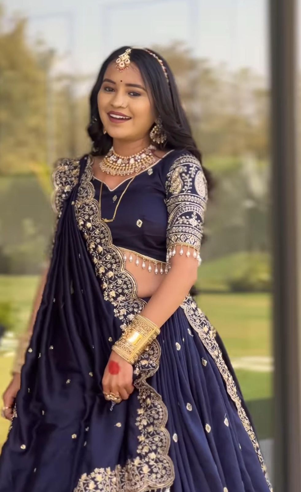 Astonishing Blue Heavy Embroidery Thread Work Festive Lehenga Choli ( MAS_TP_240 )