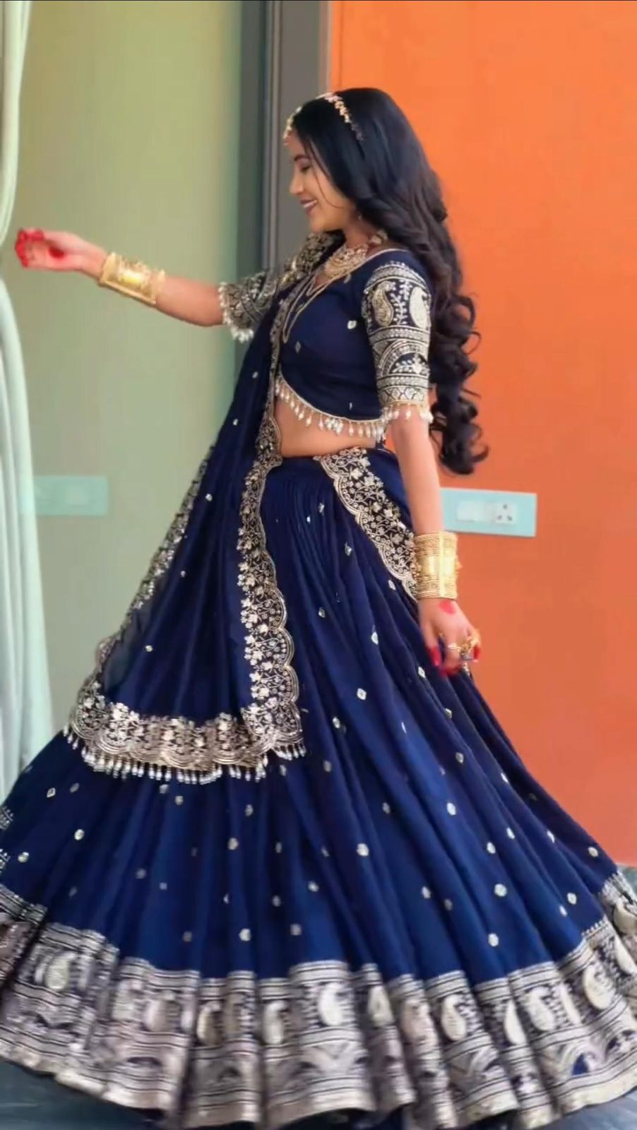Astonishing Blue Heavy Embroidery Thread Work Festive Lehenga Choli ( MAS_TP_240 )
