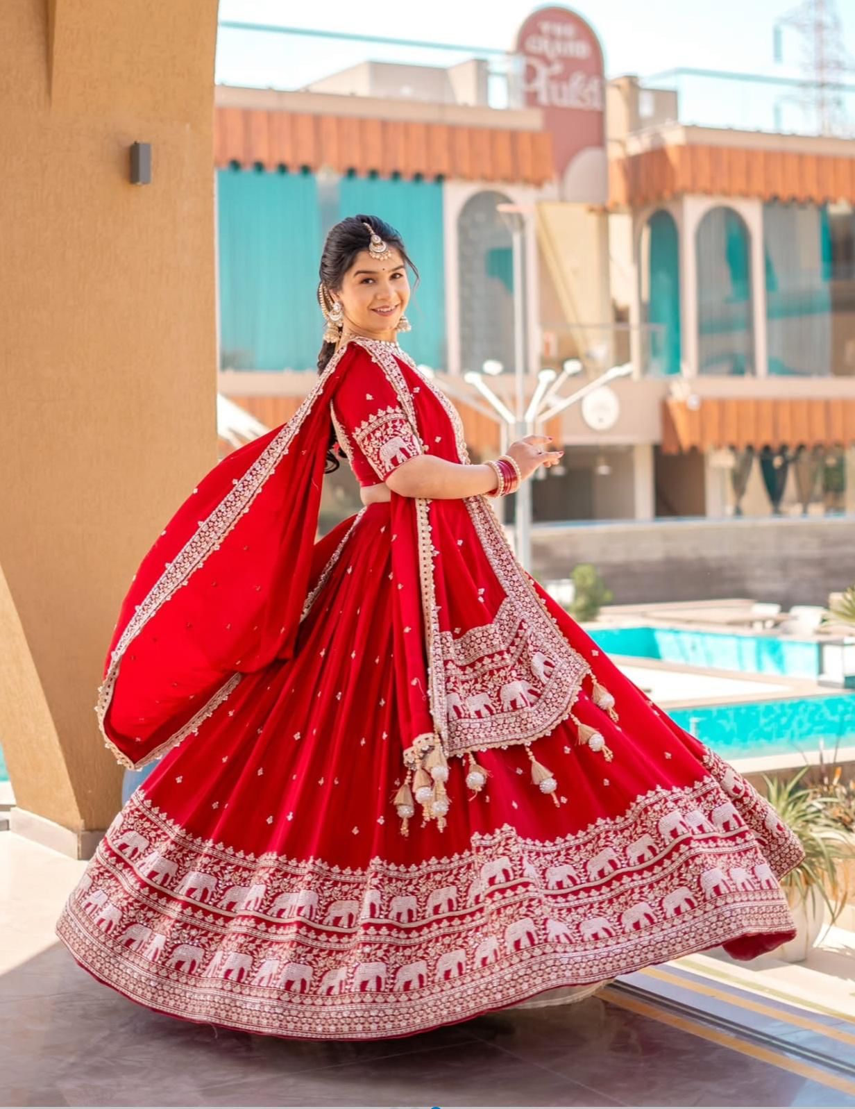 Mesmerizing Heavy Embroidery Thread & Sequence Work Red Trendy Lehenga Choli ( MAS_TP_244 )