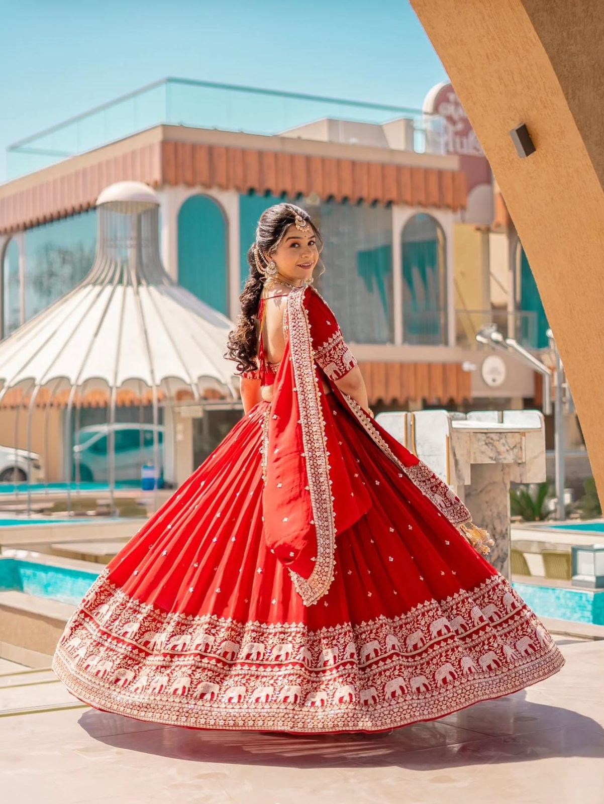 Mesmerizing Heavy Embroidery Thread & Sequence Work Red Trendy Lehenga Choli ( MAS_TP_244 )