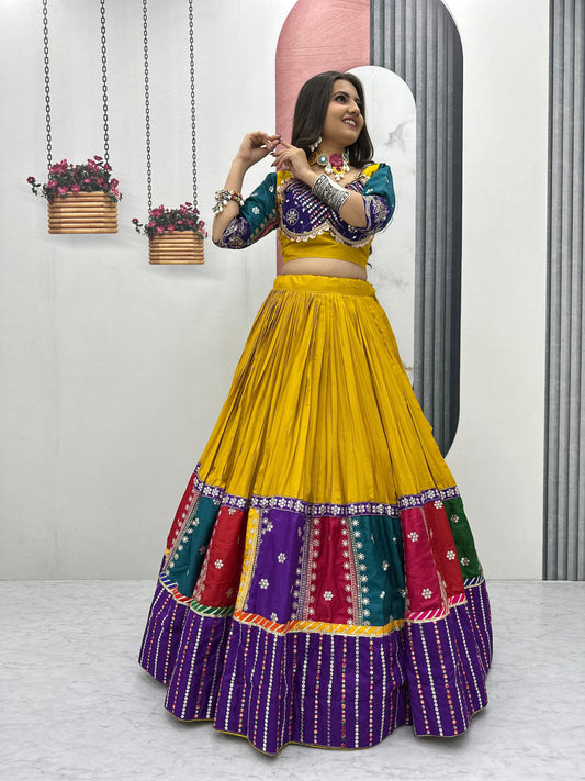 Admiring Navratri Special Pure Cotton Lehenga Choli ( MAS_TP_254_Yellow )