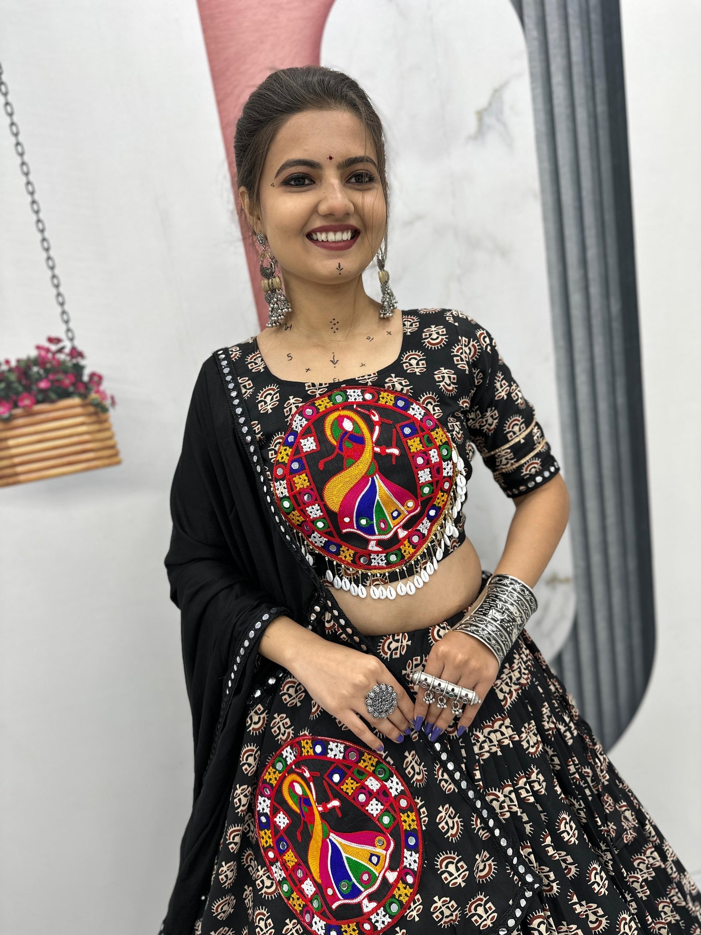 Classic Black Navratri Special Pure Cotton Lehenga Choli ( MAS_TP_256_Black )
