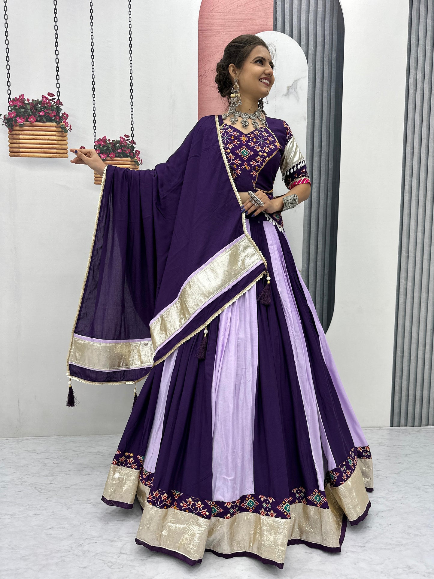 Pretty Purple Navratri Special Lahenga Choli ( MAS_TP_262_Purple )