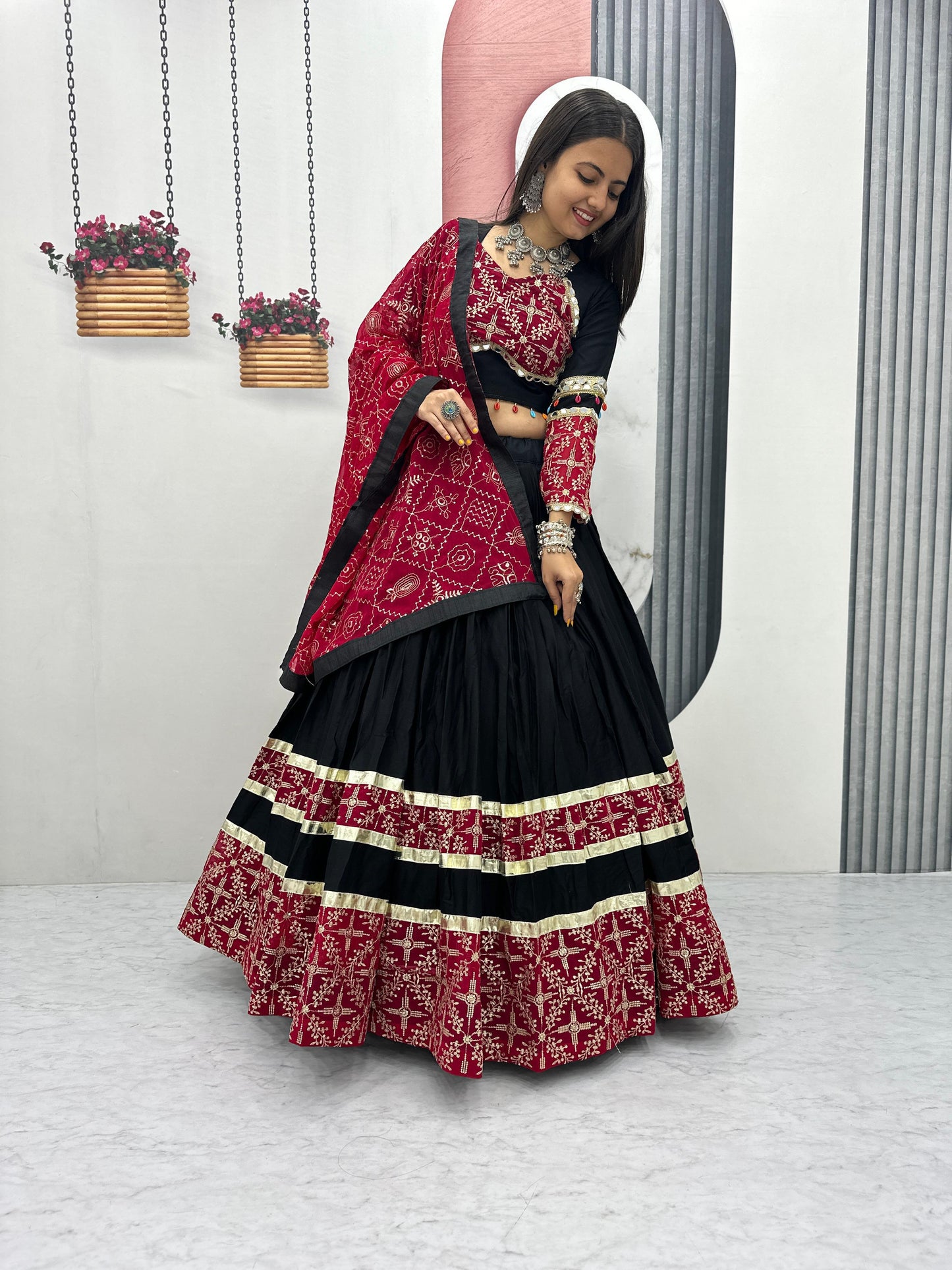 Mesmerising Navratri Special Pure Cotton Lehenga Choli ( MAS_TP_263 )
