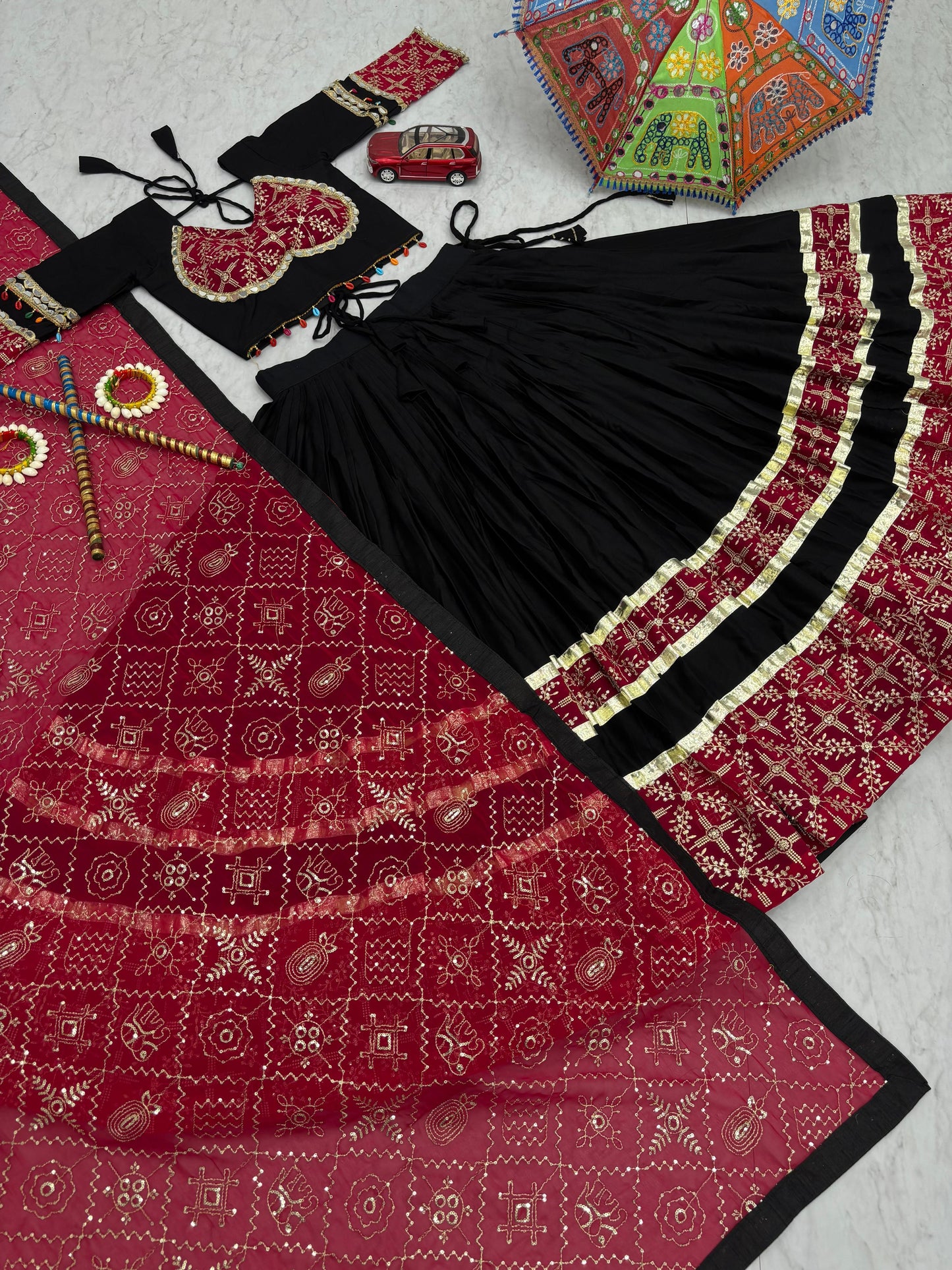 Mesmerising Navratri Special Pure Cotton Lehenga Choli ( MAS_TP_263 )