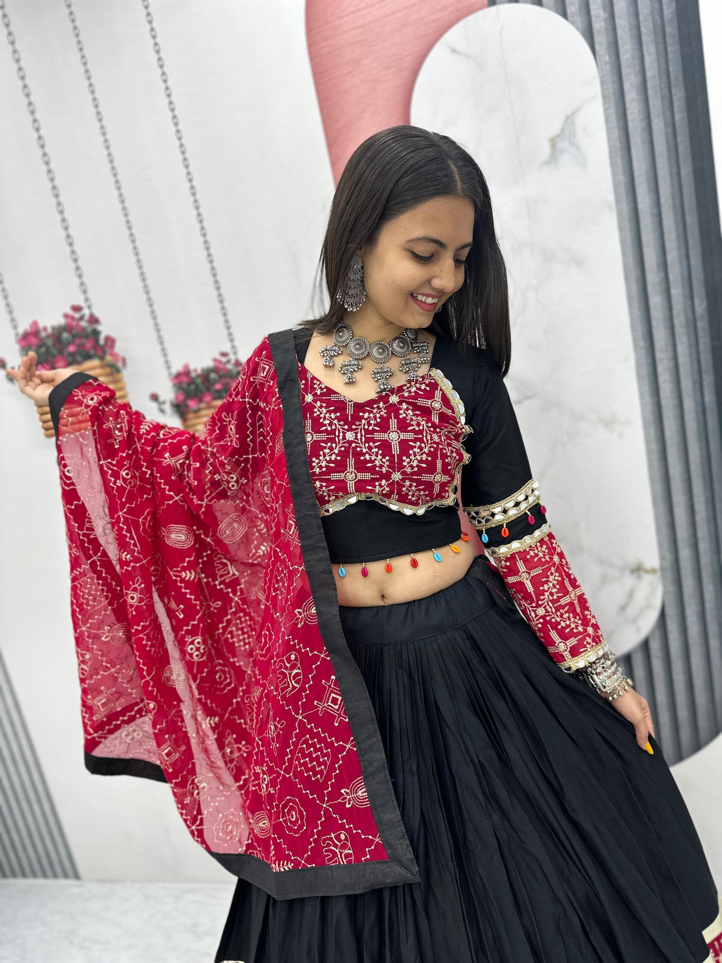 Mesmerising Navratri Special Pure Cotton Lehenga Choli ( MAS_TP_263 )