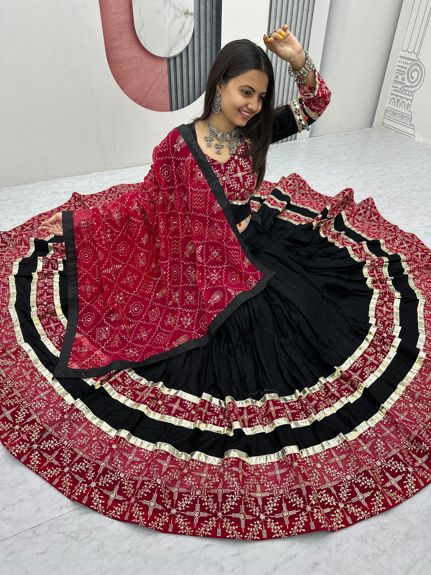 Mesmerising Navratri Special Pure Cotton Lehenga Choli ( MAS_TP_263 )