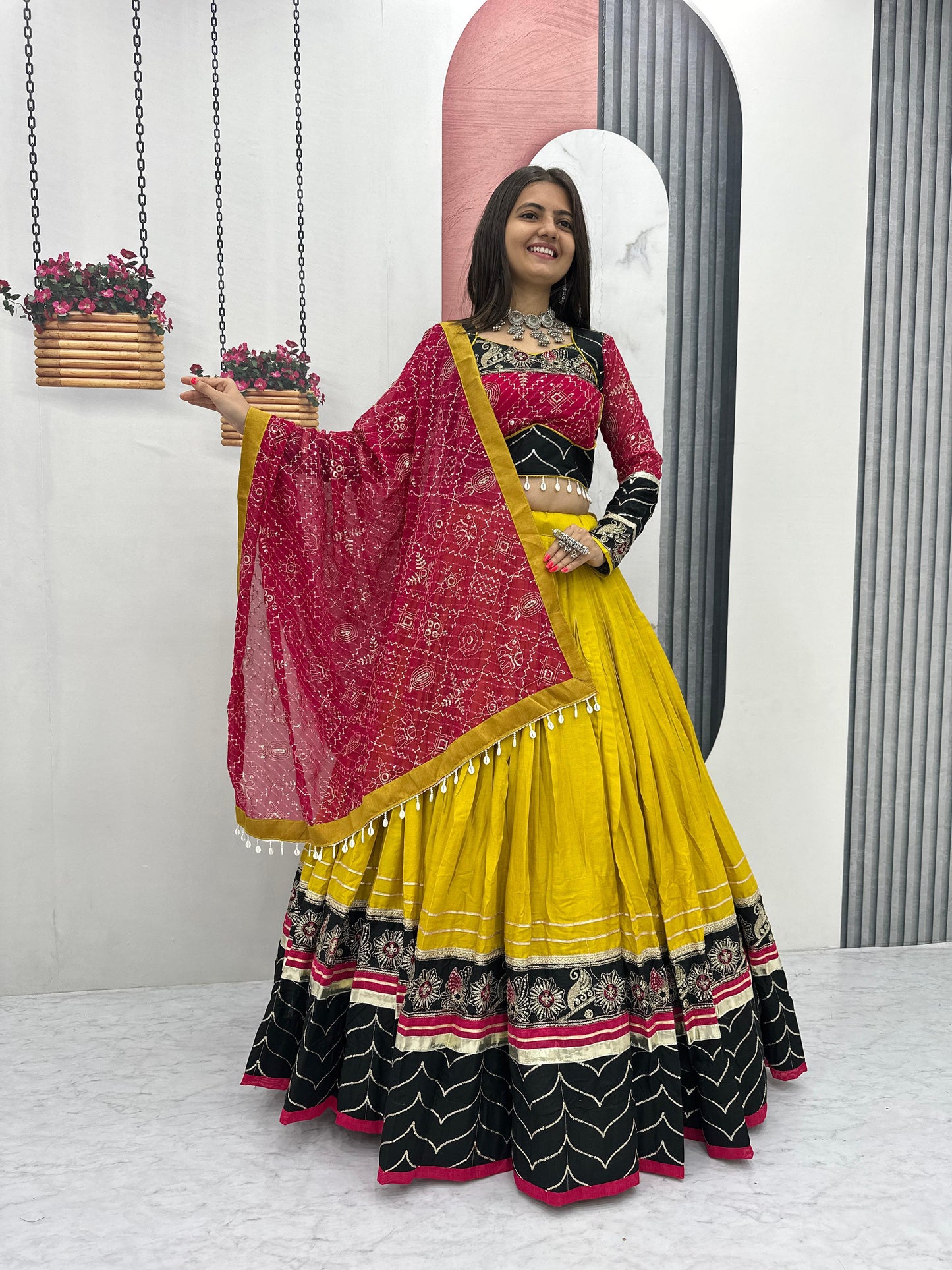 Navratri Special Trendy Pure Cotton Lehenga Choli ( MAS_TP_264_Yellow )
